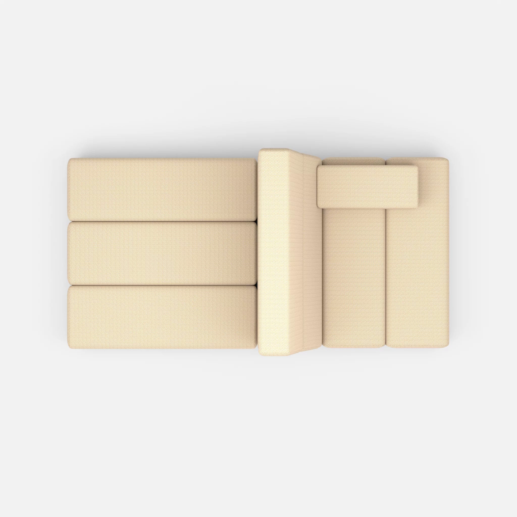 2 Sitzer Sofa Bricks 4 novumcocos in Hellbraun von oben