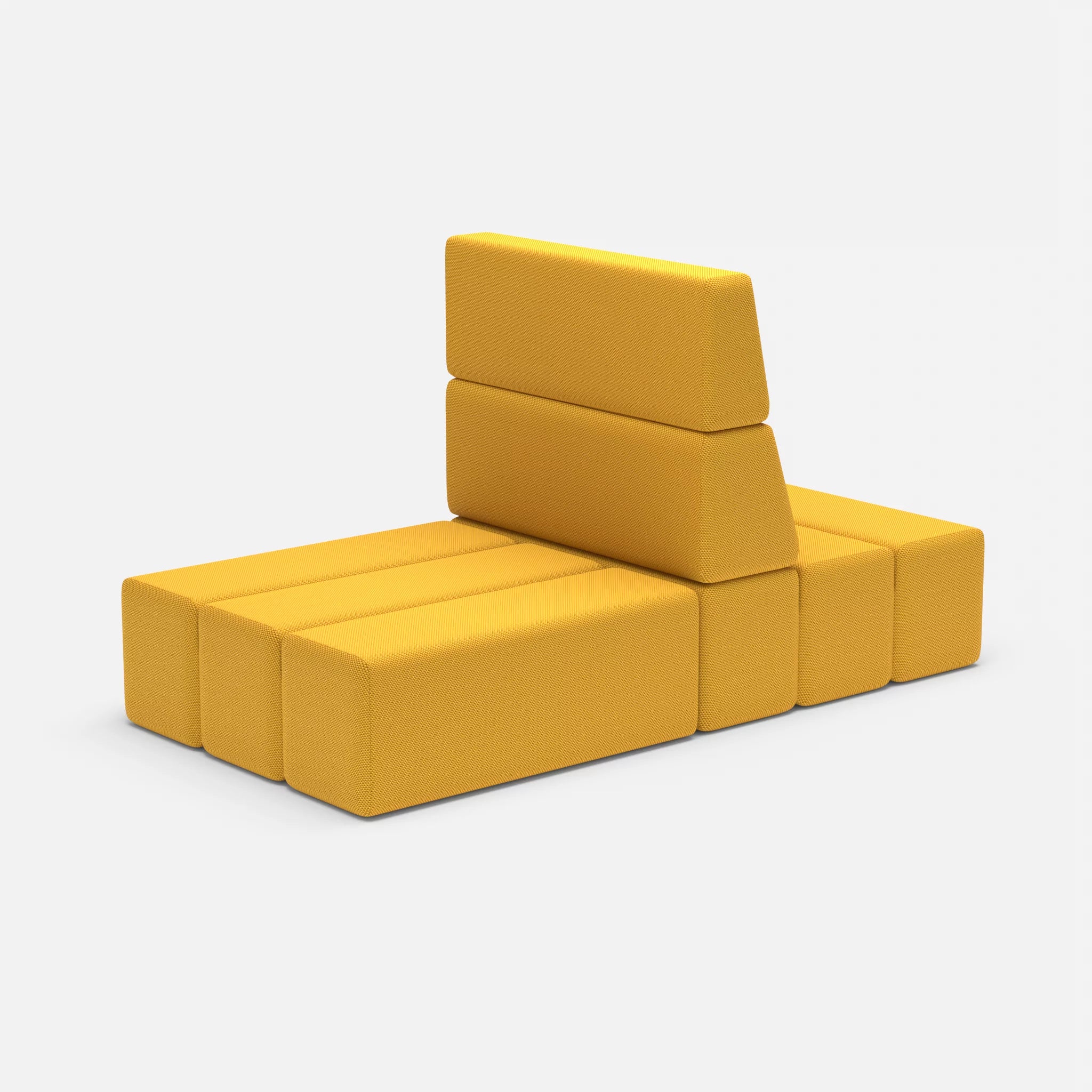 2 Sitzer Sofa Bricks 4 novumcurry in Curry von der Seite