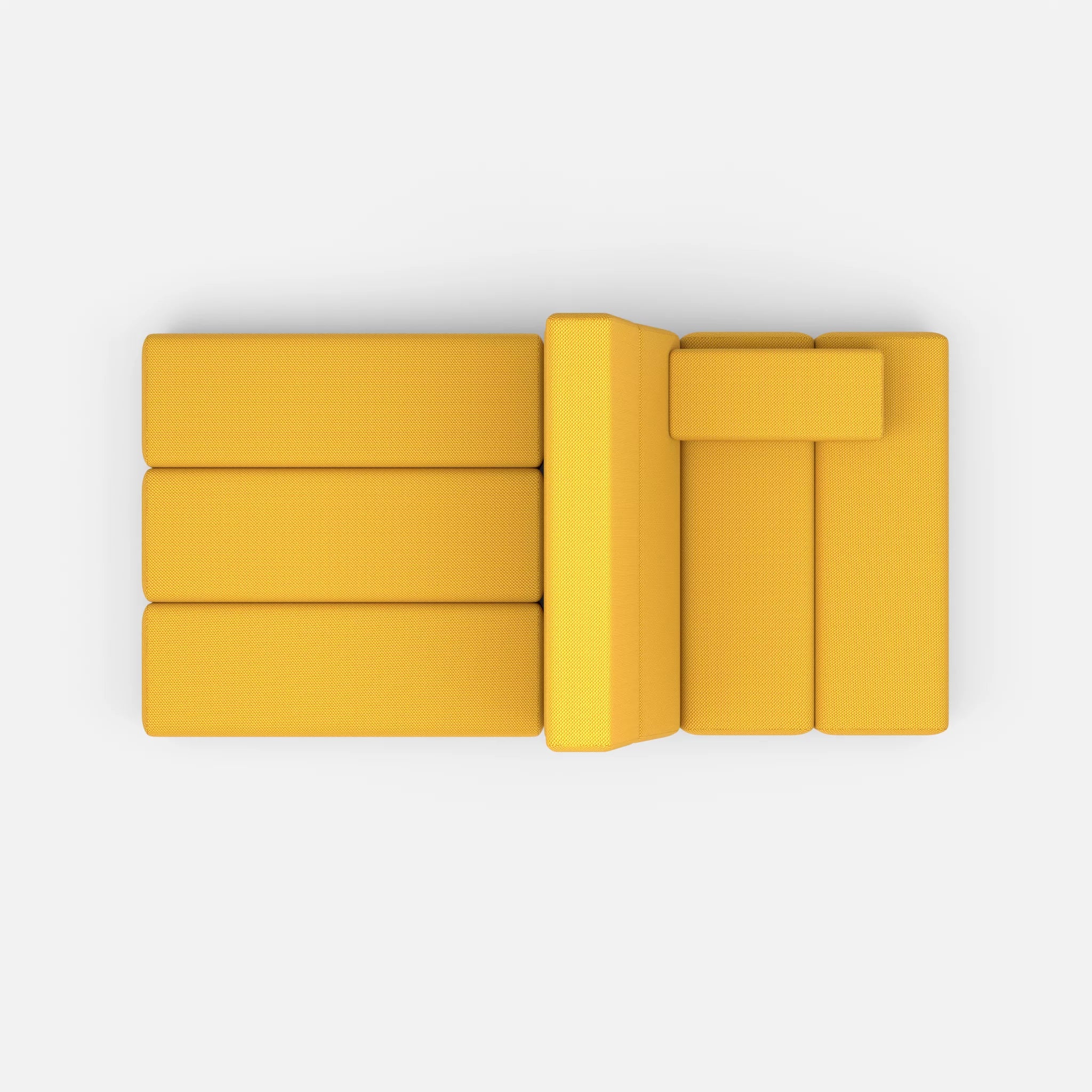 2 Sitzer Sofa Bricks 4 novumcurry in Curry von oben