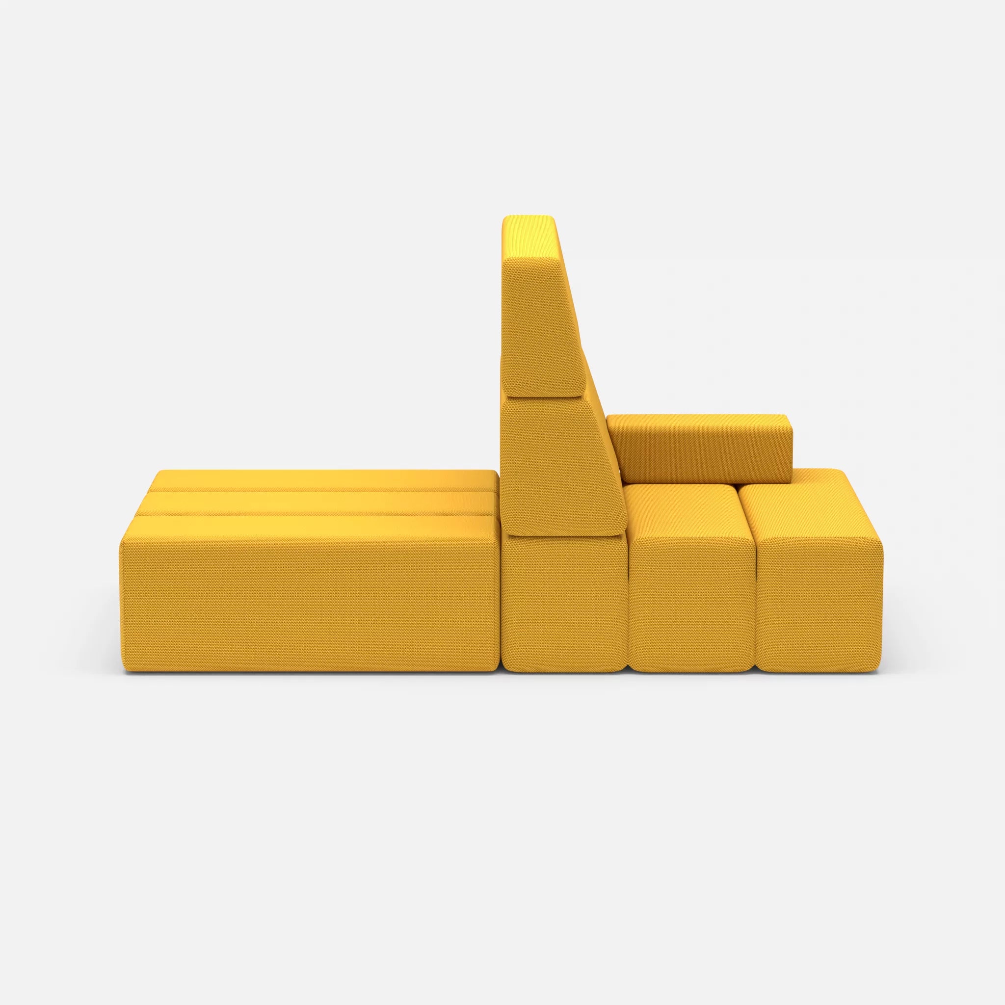 2 Sitzer Sofa Bricks 4 novumcurry in Curry von vorne