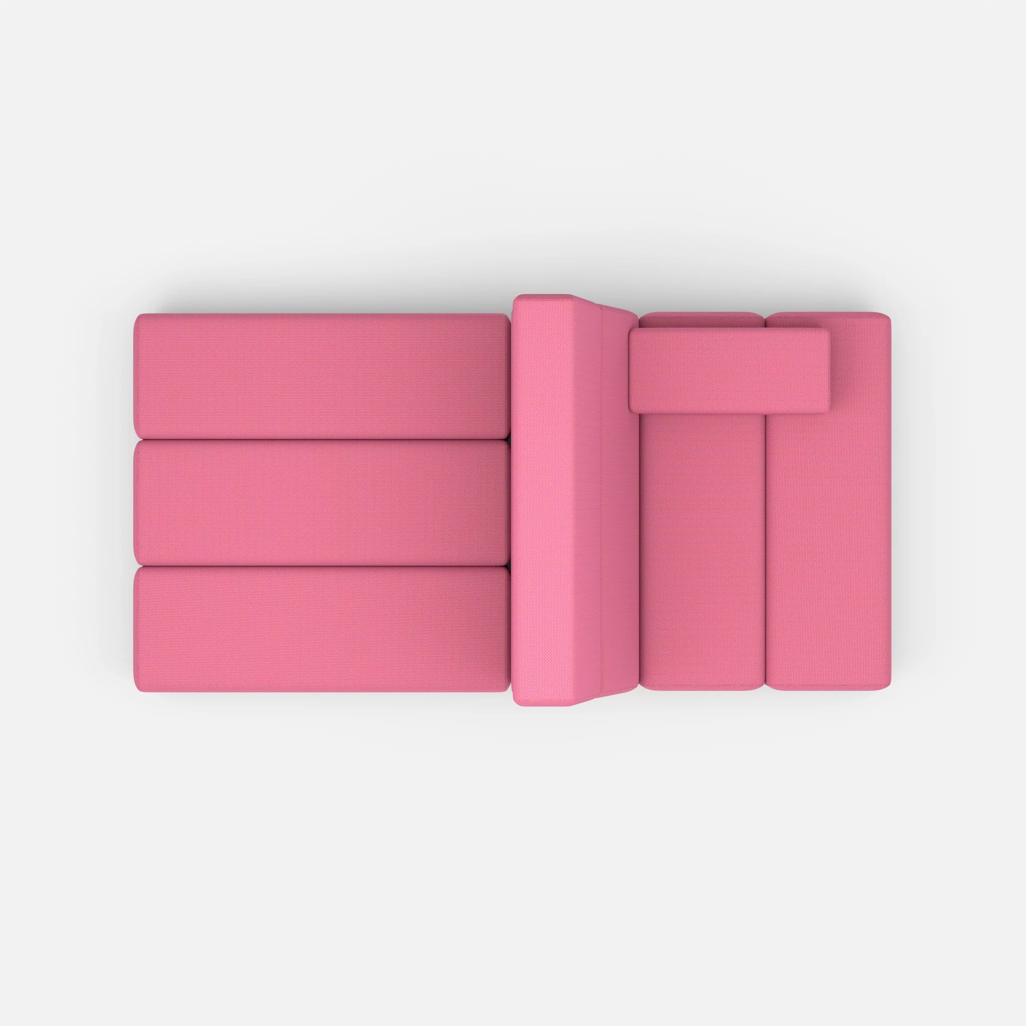 2 Sitzer Sofa Bricks 4 novumlitchi in Violett von oben