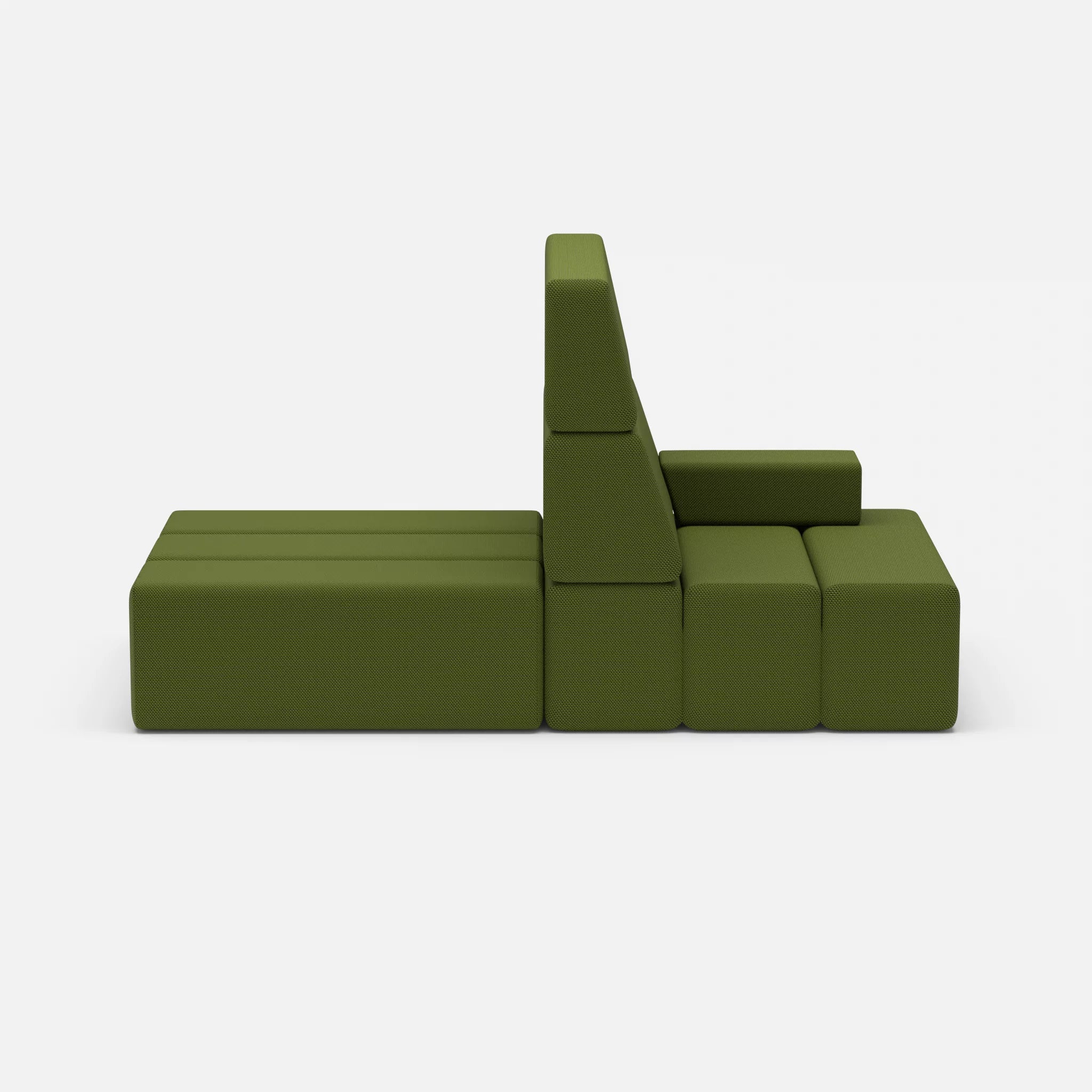 2 Sitzer Sofa Bricks 4 novummoss in Grün von vorne