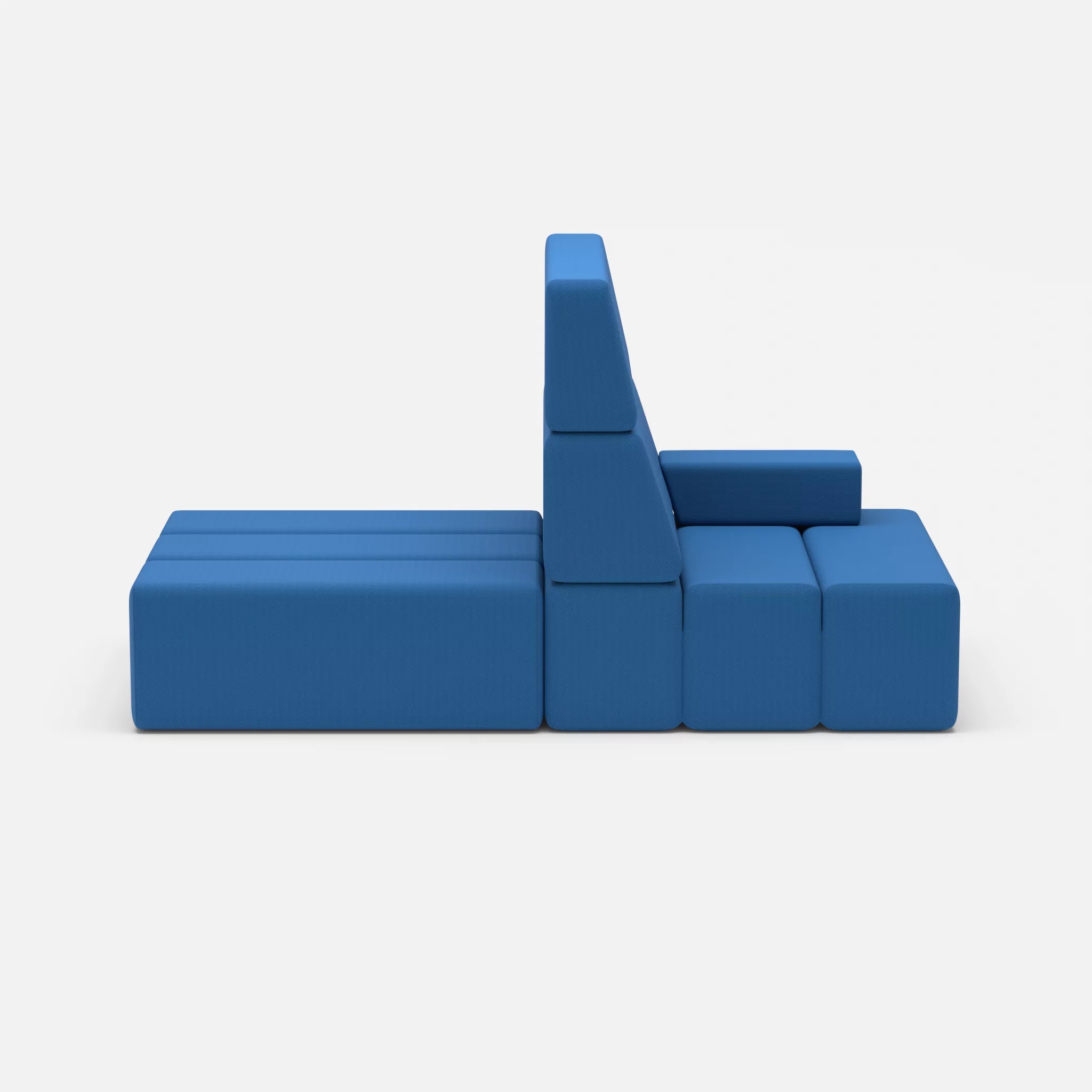 2 Sitzer Sofa Bricks 4 radio6075 in Blau von vorne
