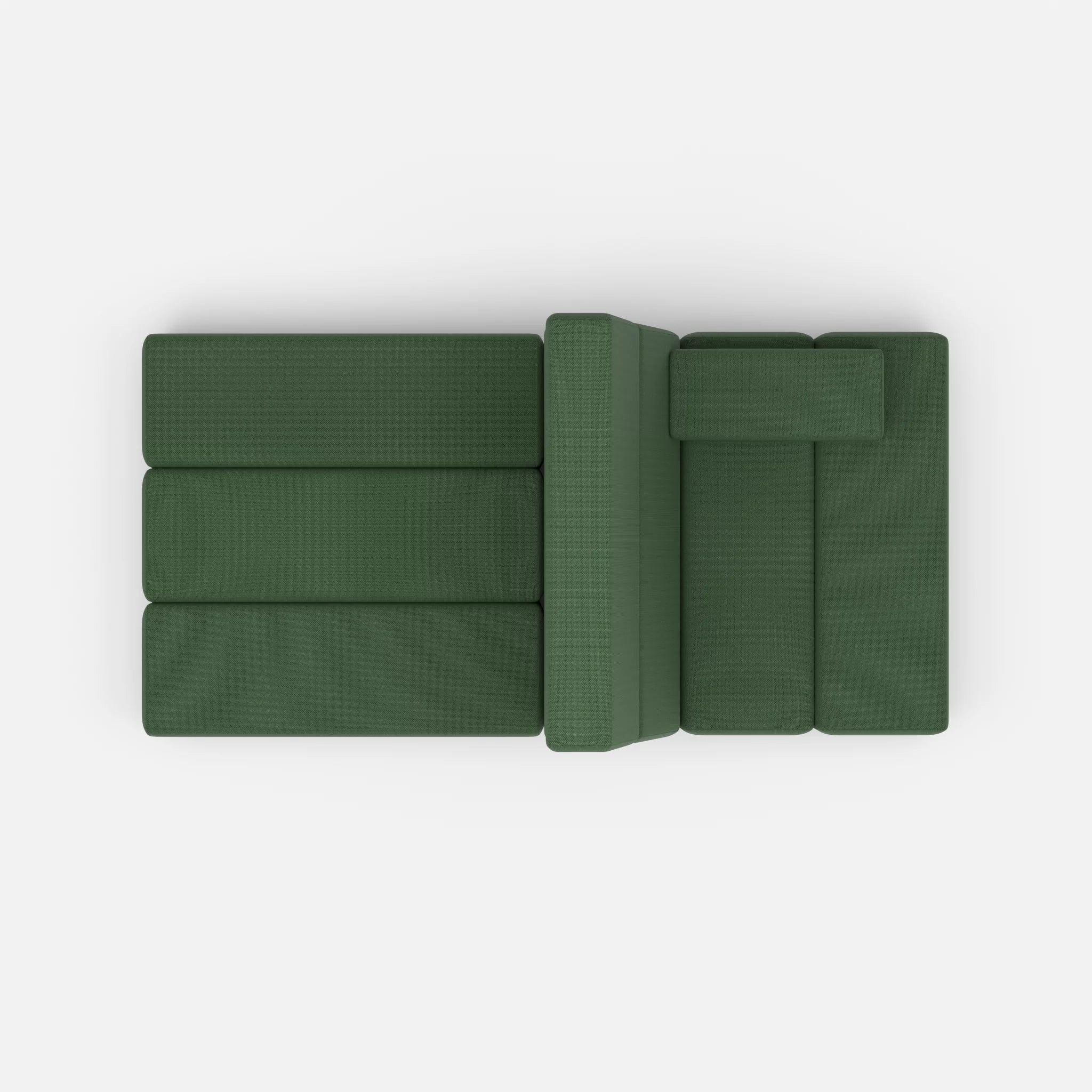 2 Sitzer Sofa Bricks 4 radio7036 in Olive von oben
