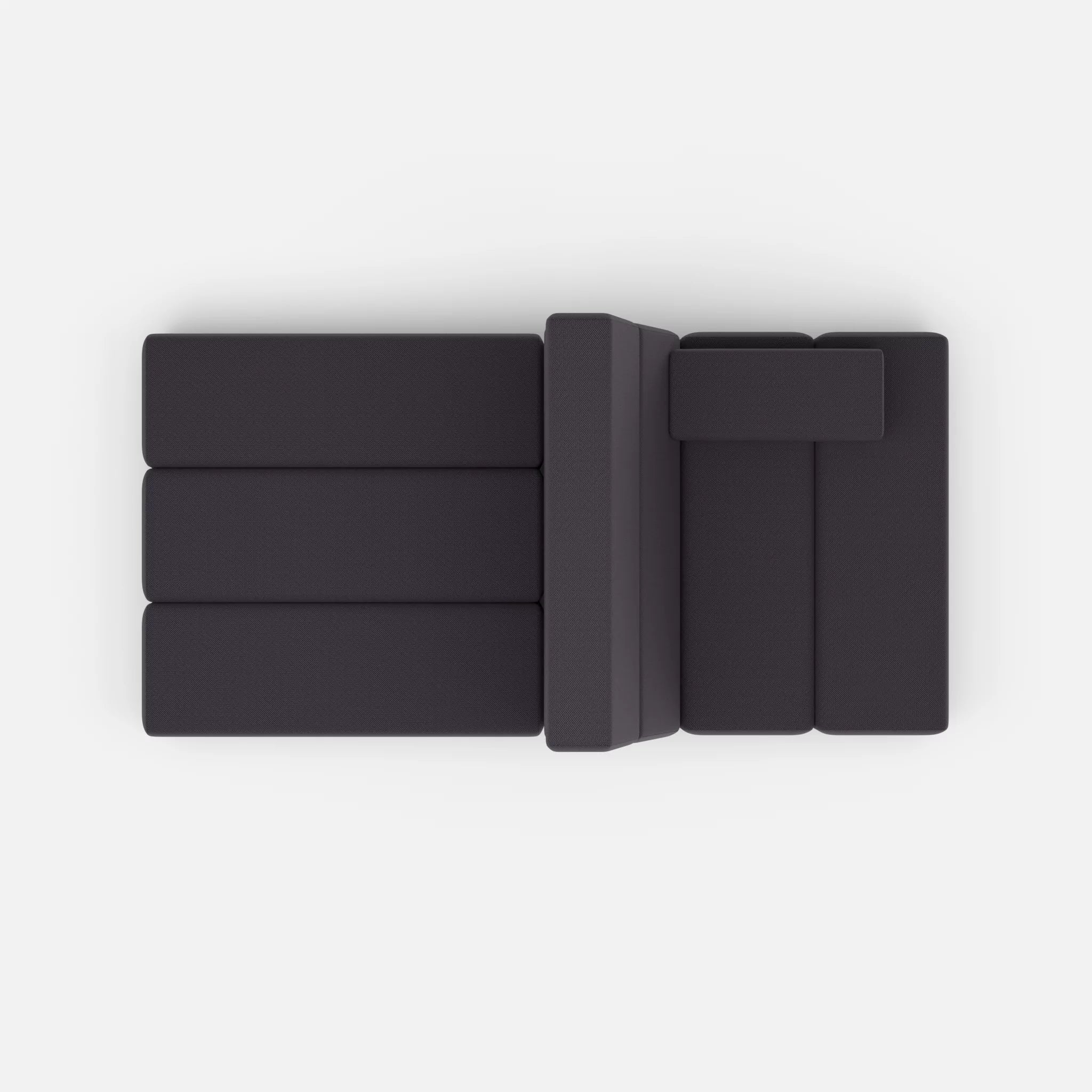 2 Sitzer Sofa Bricks 4 radio8517 in Anthrazit von oben