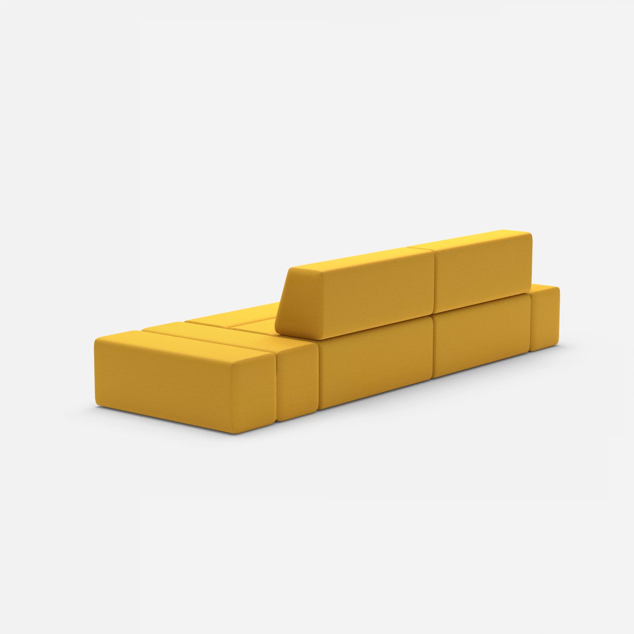 2 Sitzer Sofa Bricks 5 novumcurry in Curry von hinten