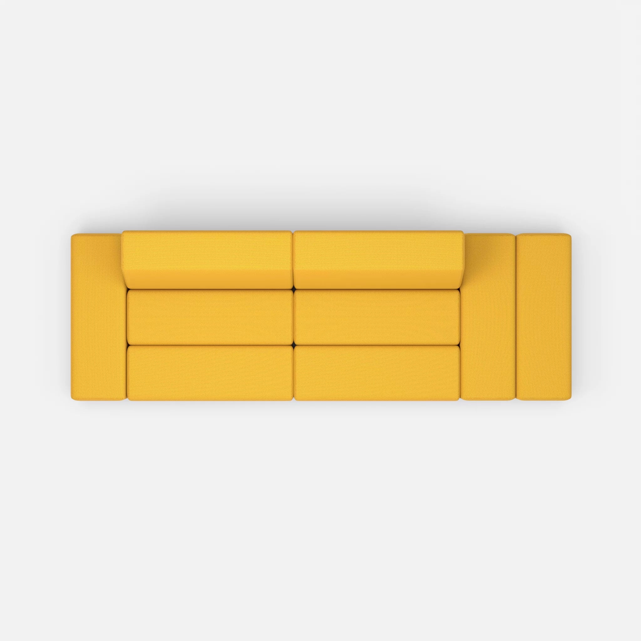 2 Sitzer Sofa Bricks 5 novumcurry in Curry von oben