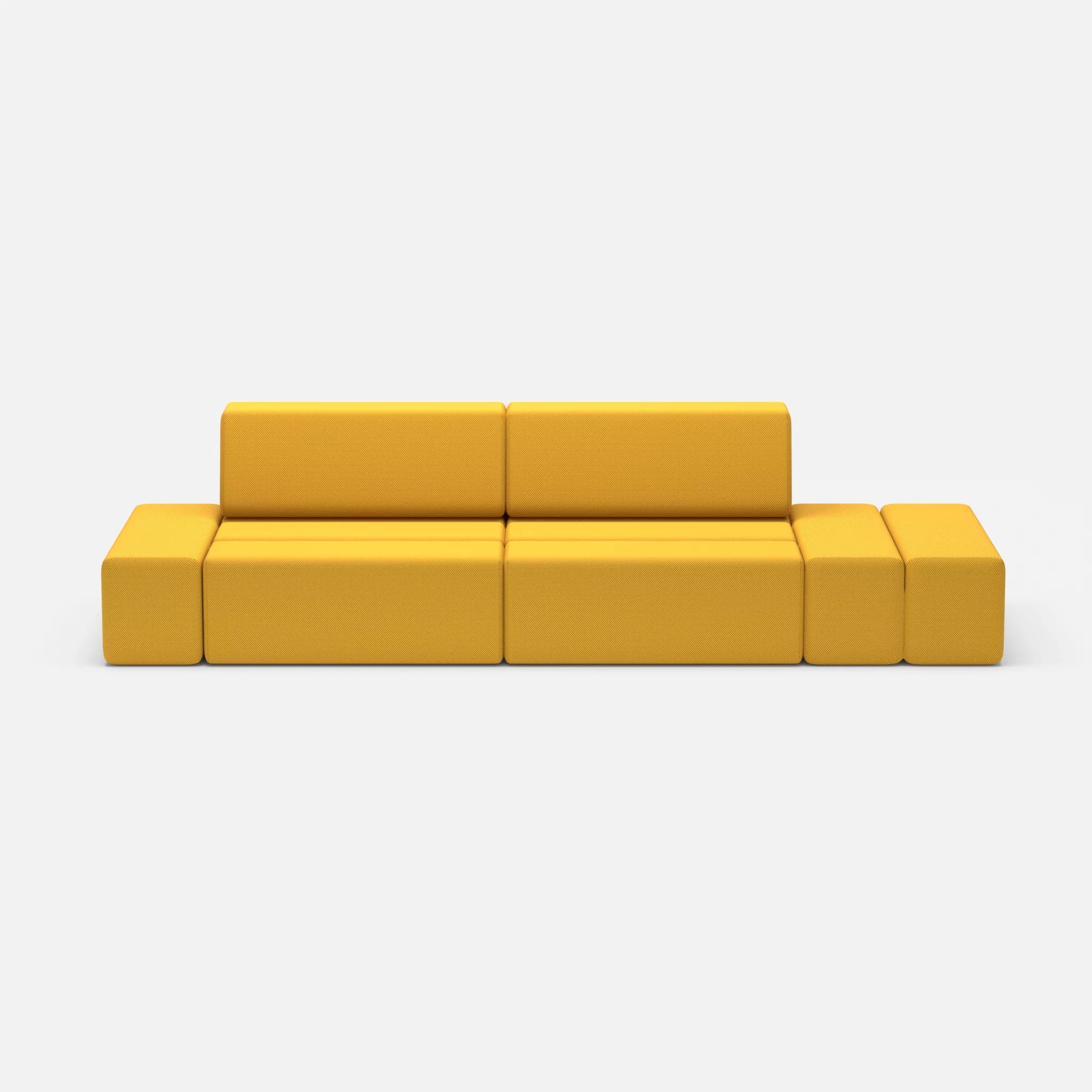 2 Sitzer Sofa Bricks 5 novumcurry in Curry von vorne