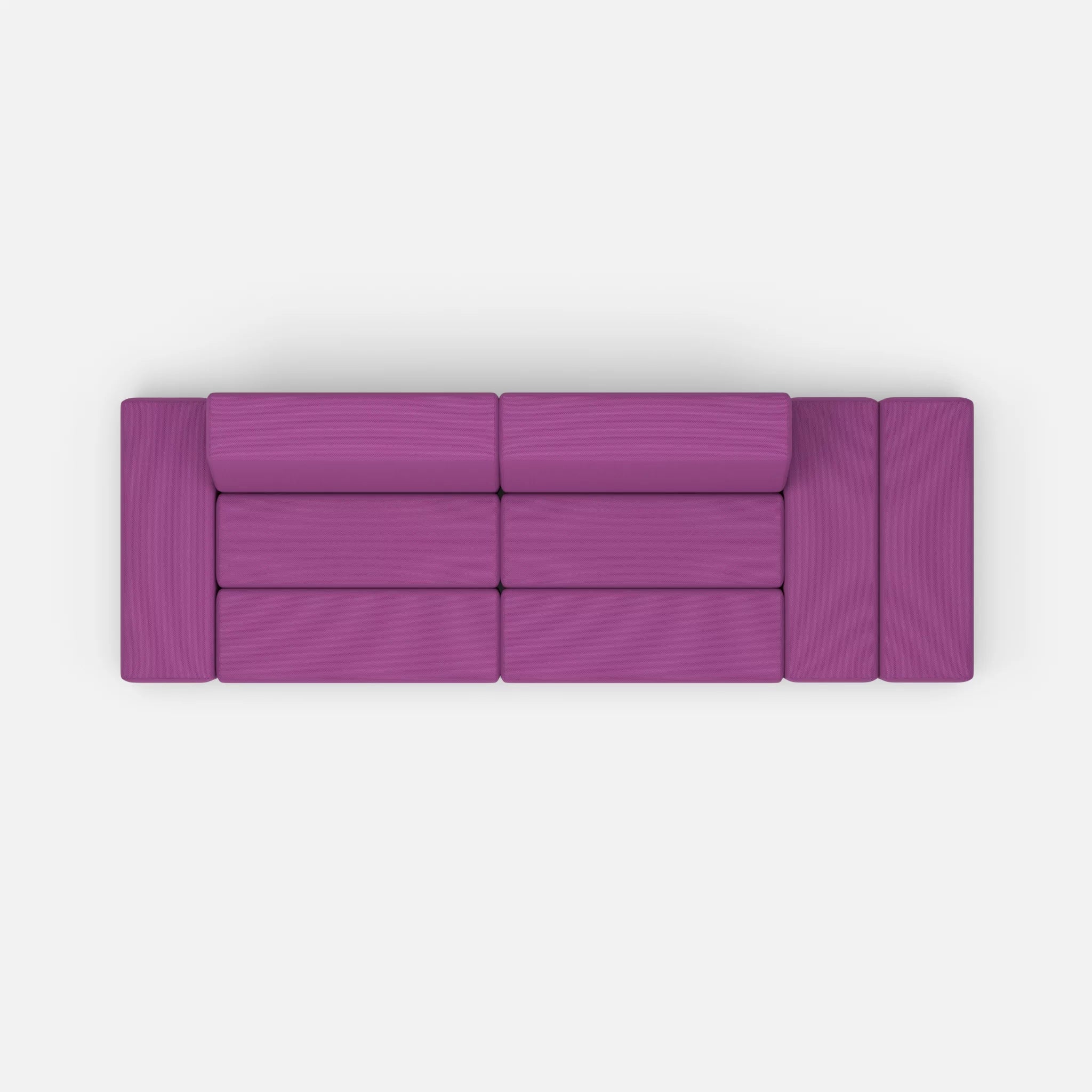 2 Sitzer Sofa Bricks 5 novumviola in Violett von oben
