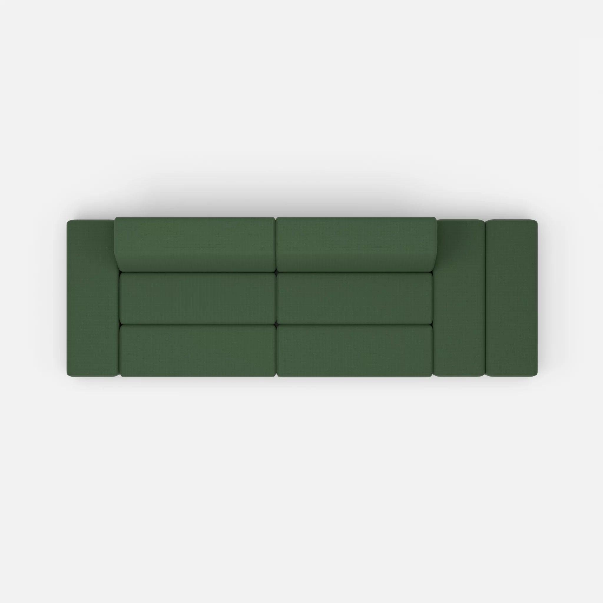 2 Sitzer Sofa Bricks 5 radio7036 in Olive von oben