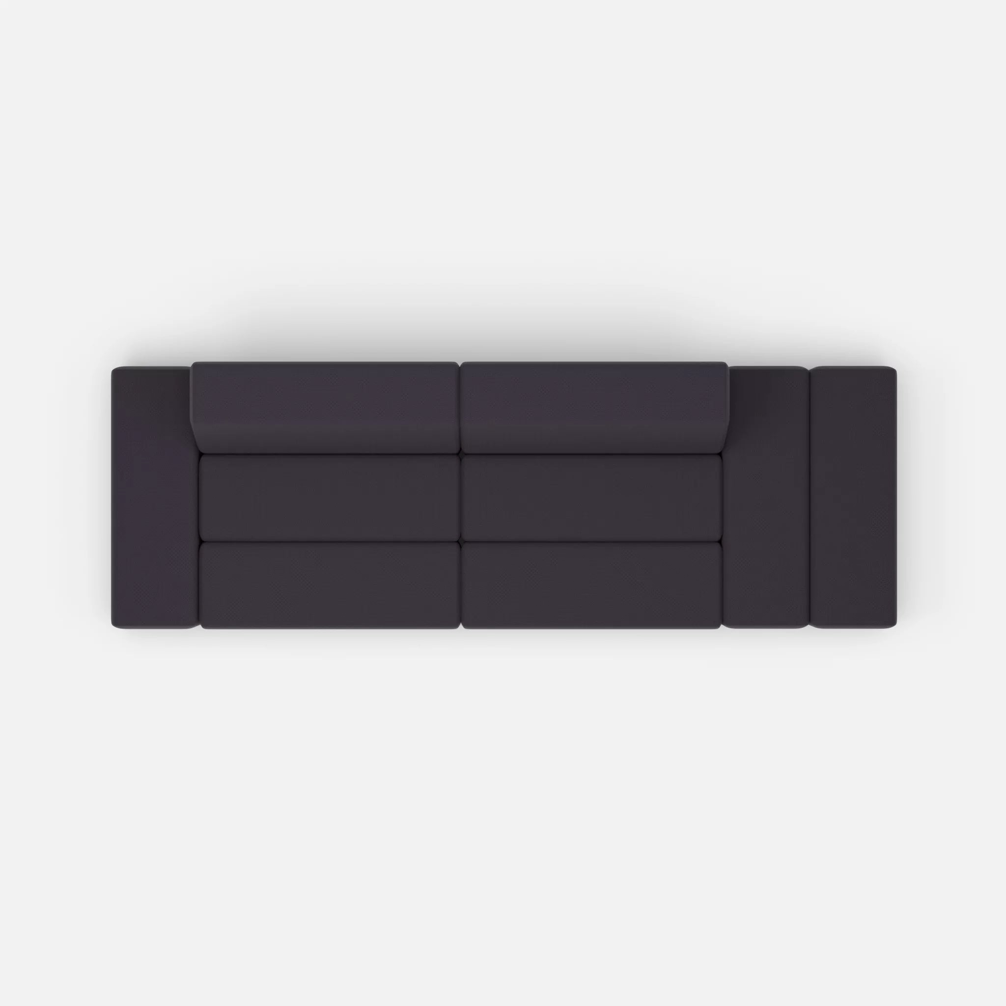2 Sitzer Sofa Bricks 5 radio8517 in Anthrazit von oben
