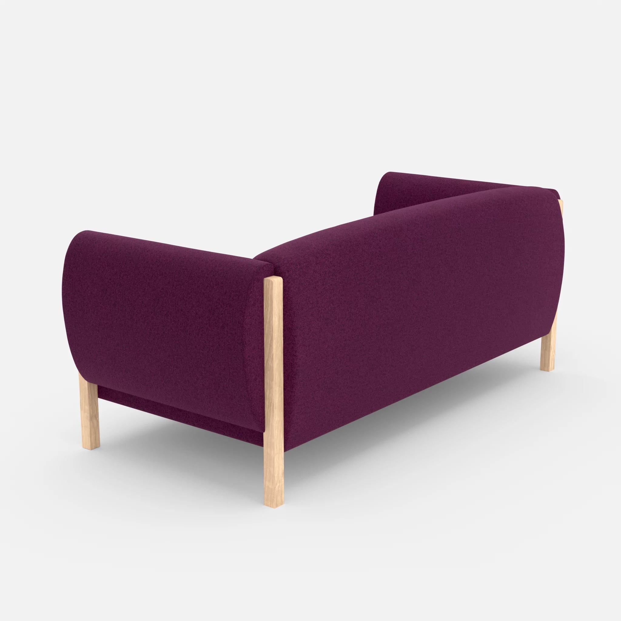 2 Sitzer Sofa Mallow celia0202 in Violett von hinten