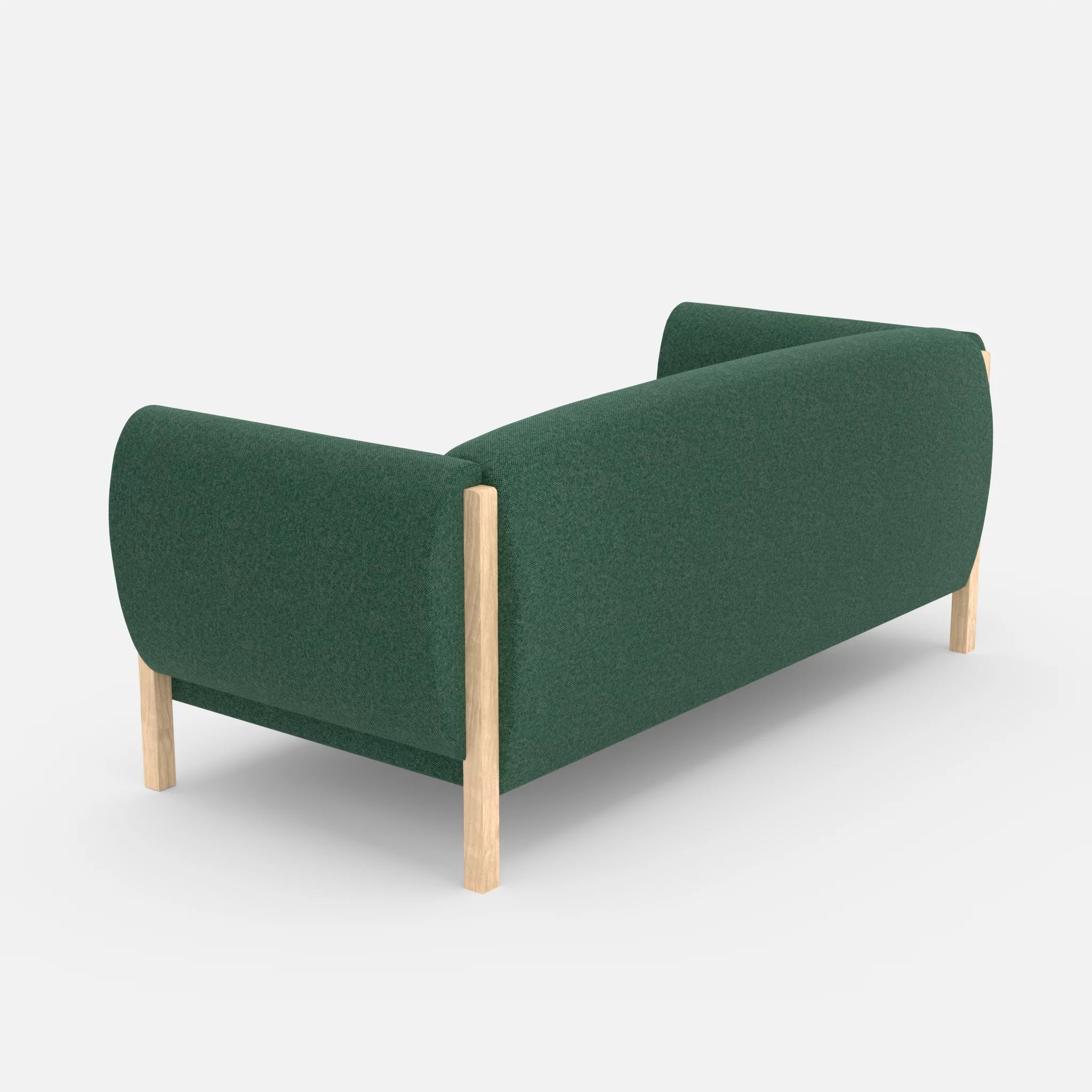 2 Sitzer Sofa Mallow celia0207 in Grün von hinten