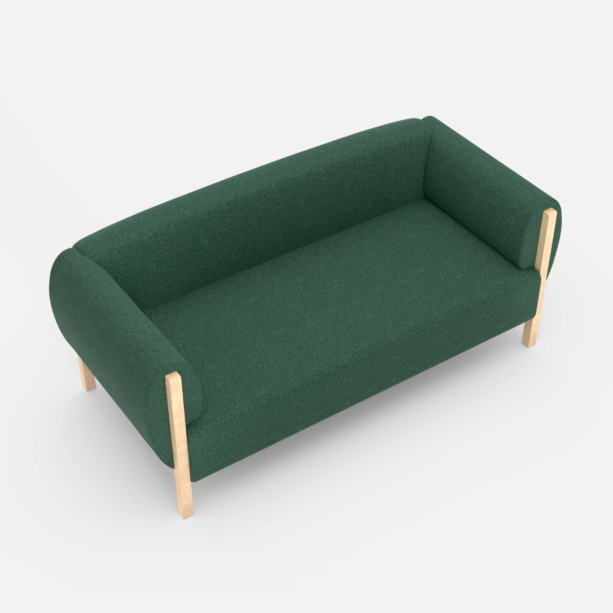 2 Sitzer Sofa Mallow celia0207 in Grün von oben