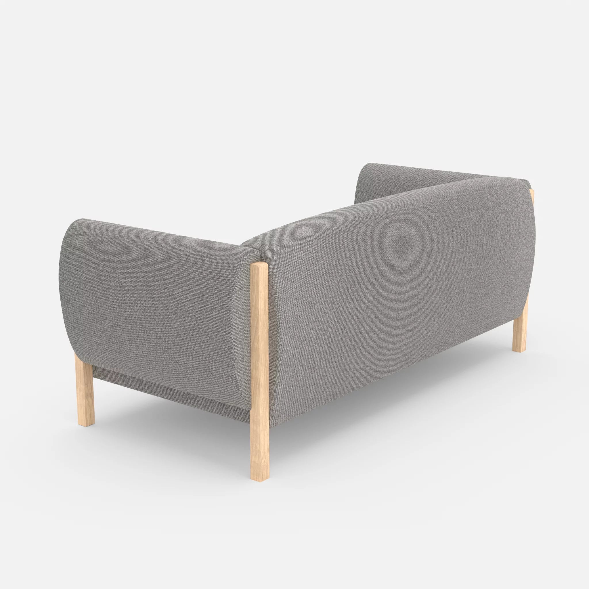 2 Sitzer Sofa Mallow celia0208 in Mittelgrau von hinten