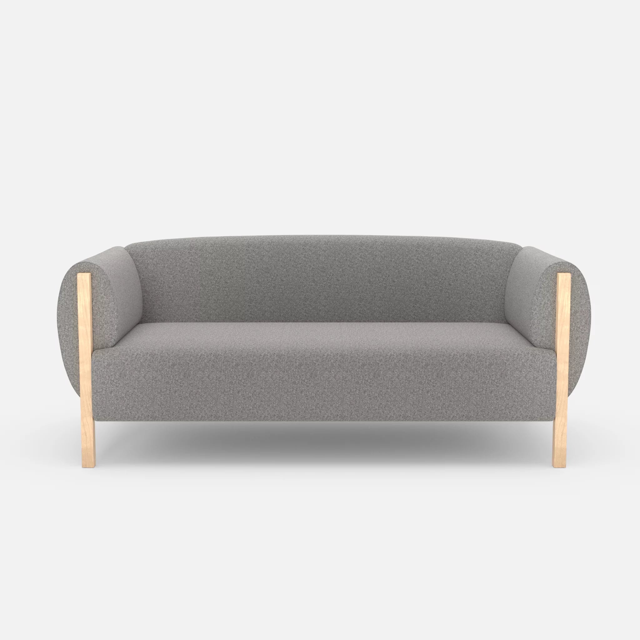 2 Sitzer Sofa Mallow celia0208 in Mittelgrau von vorne