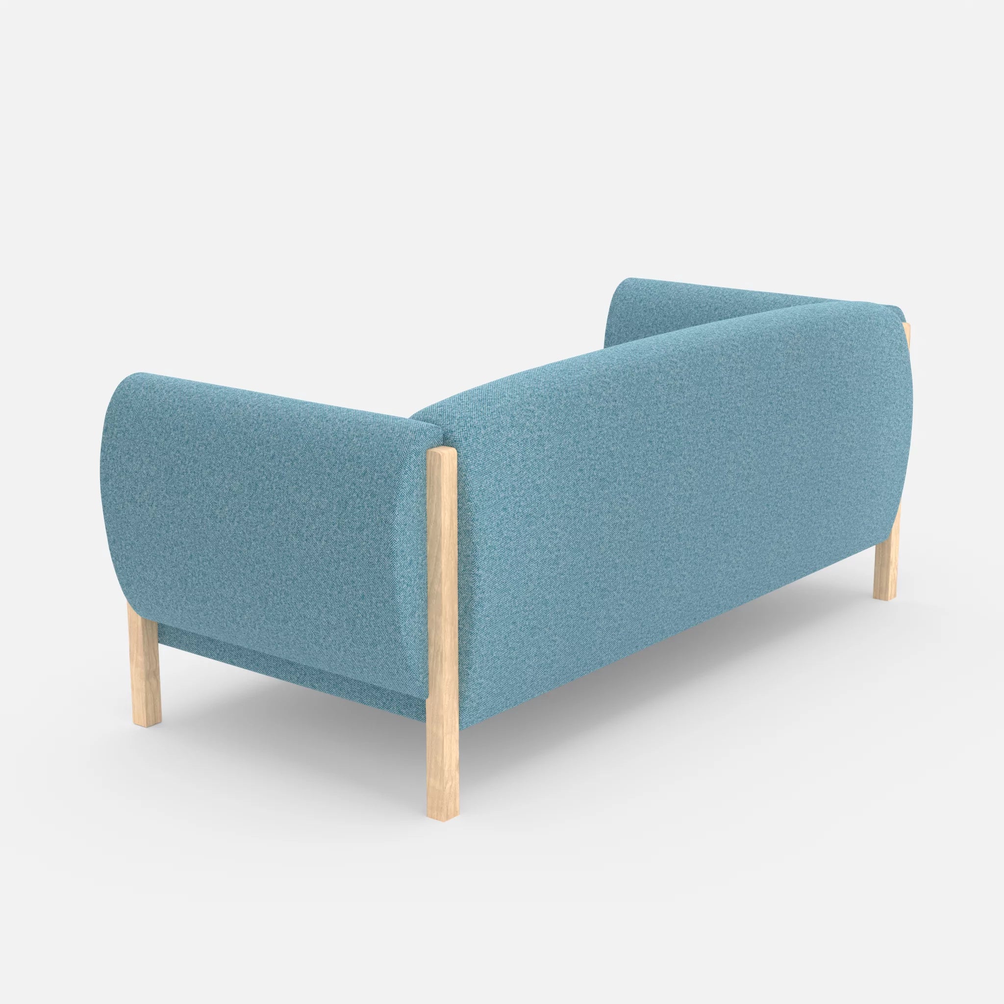 2 Sitzer Sofa Mallow celia0209 in Türkis von hinten