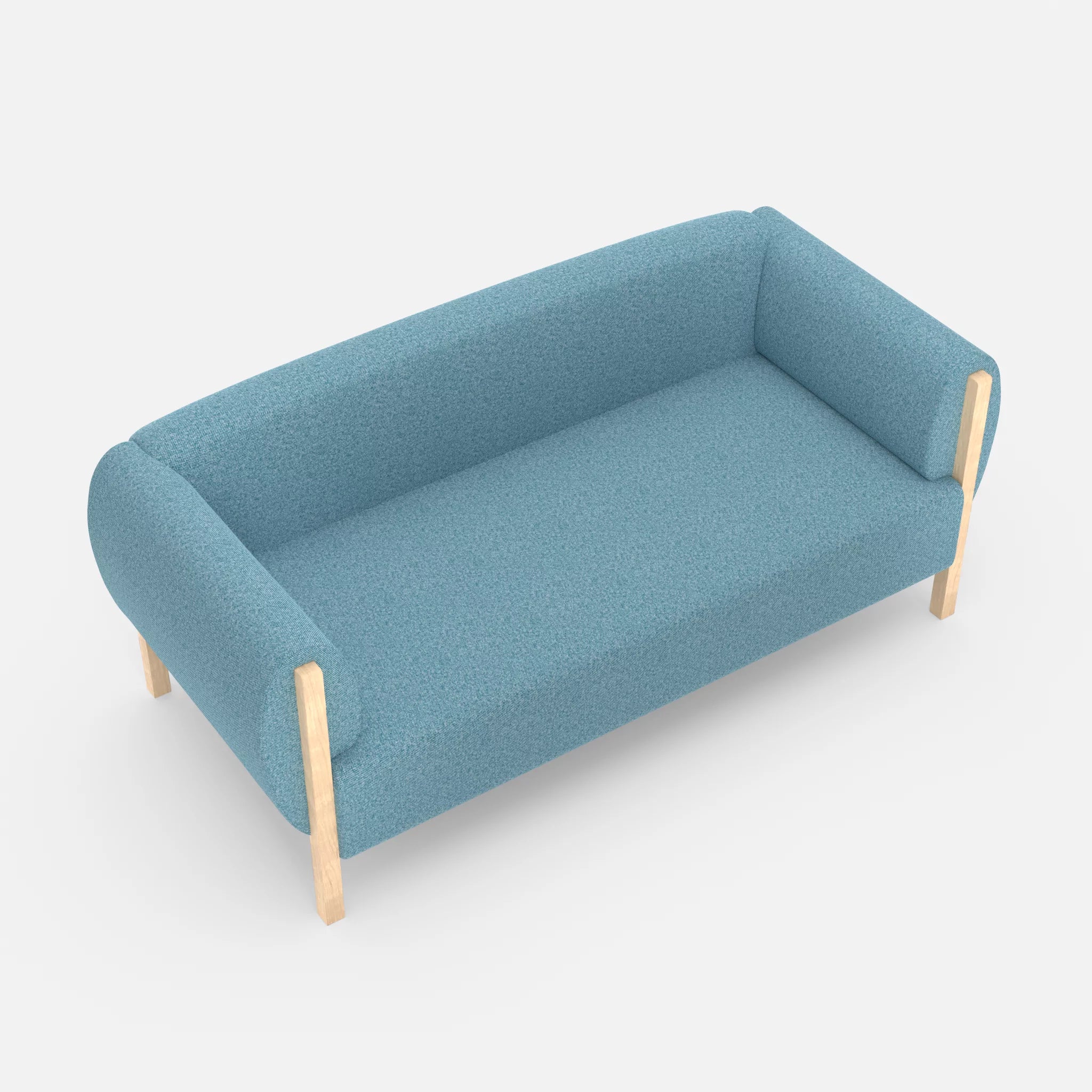 2 Sitzer Sofa Mallow celia0209 in Türkis von oben