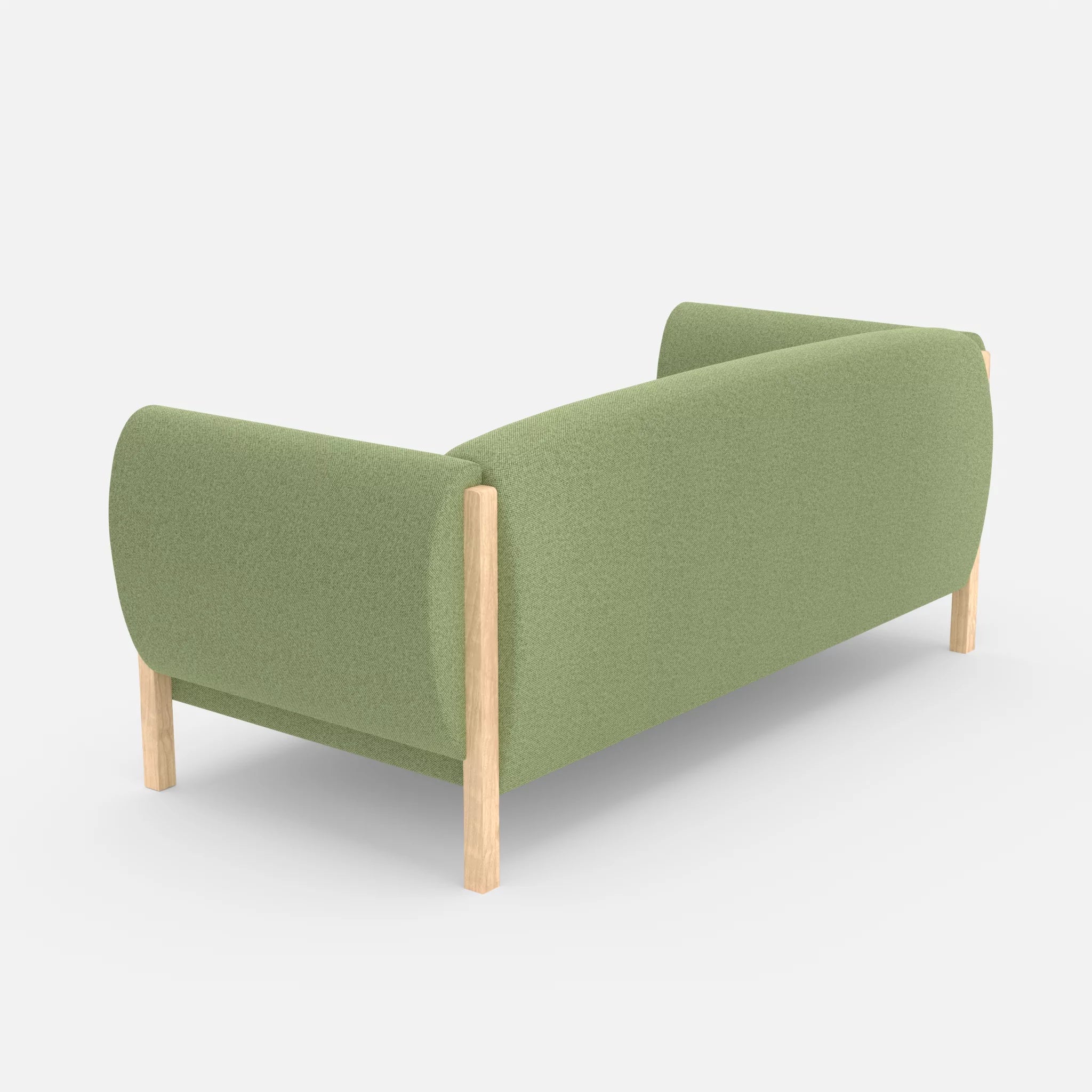 2 Sitzer Sofa Mallow celia0213 in Hellgrün von hinten