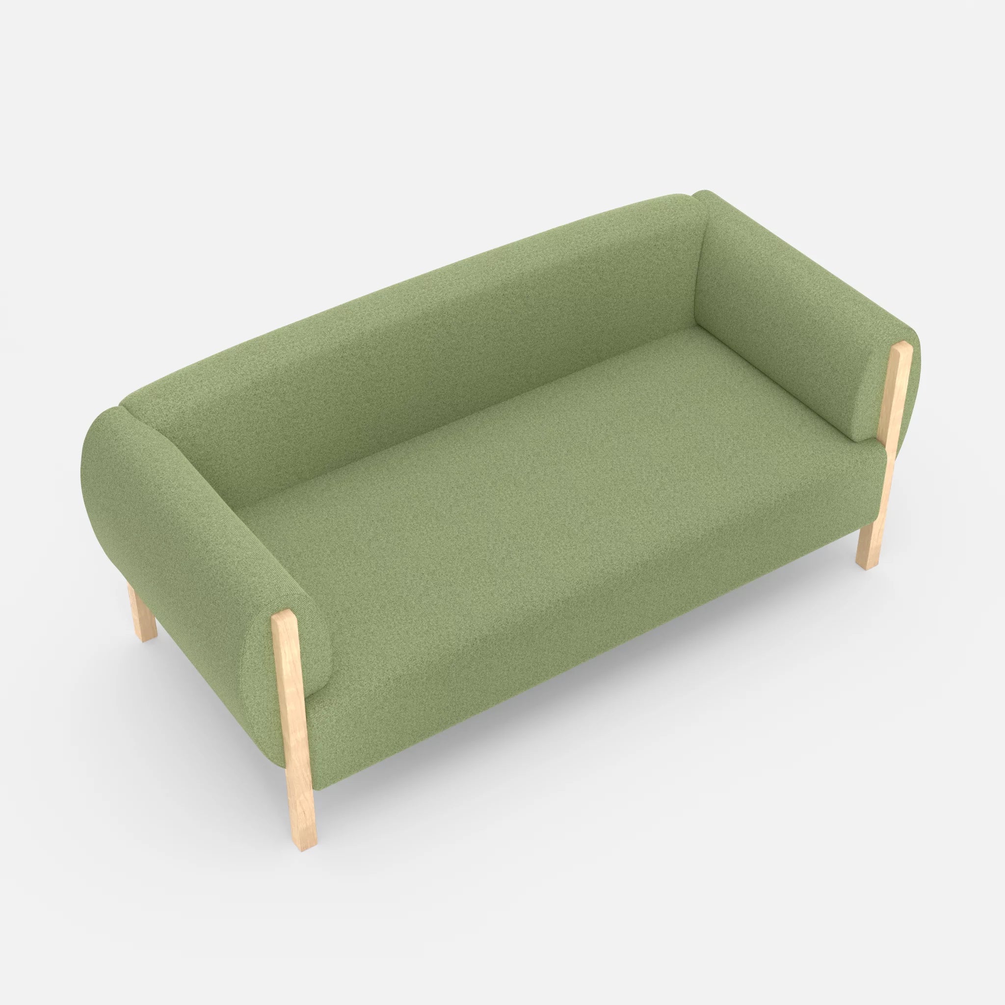 2 Sitzer Sofa Mallow celia0213 in Hellgrün von oben
