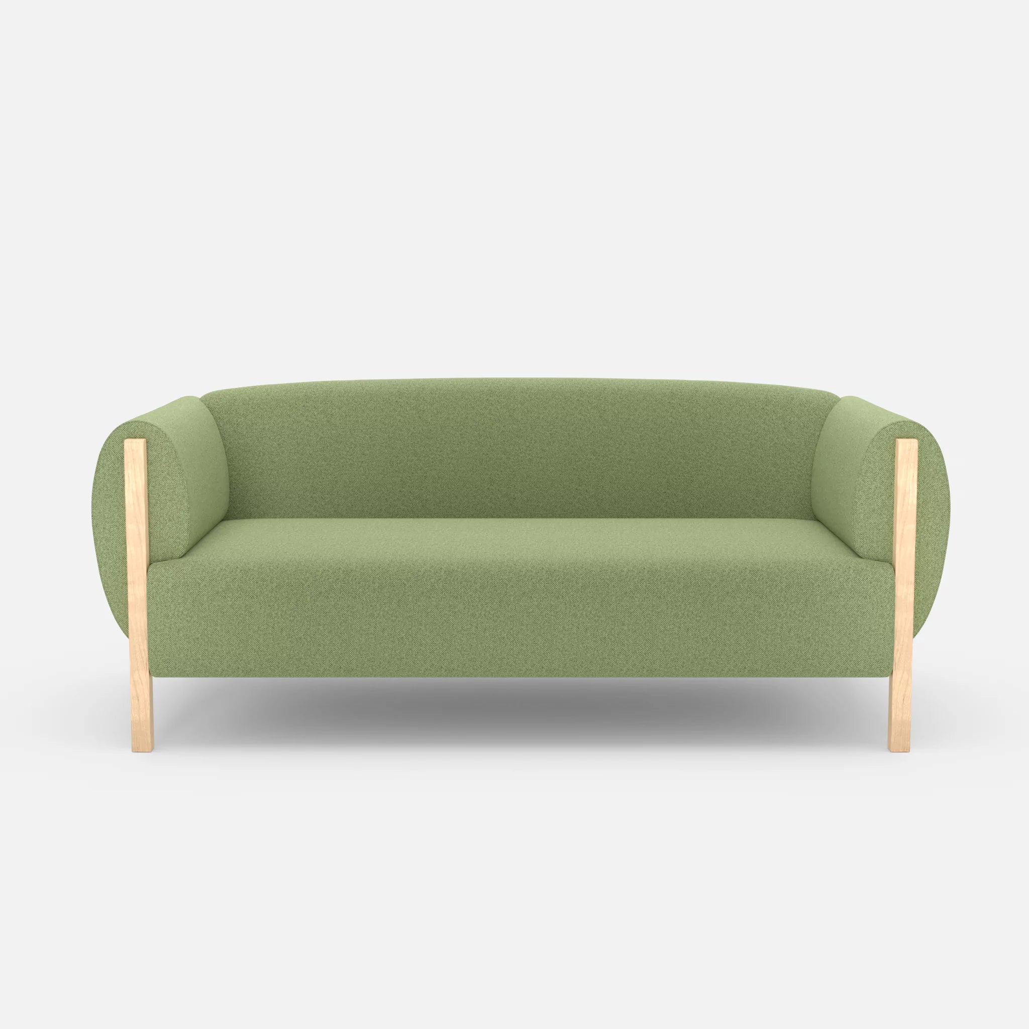 2 Sitzer Sofa Mallow celia0213 in Hellgrün von vorne