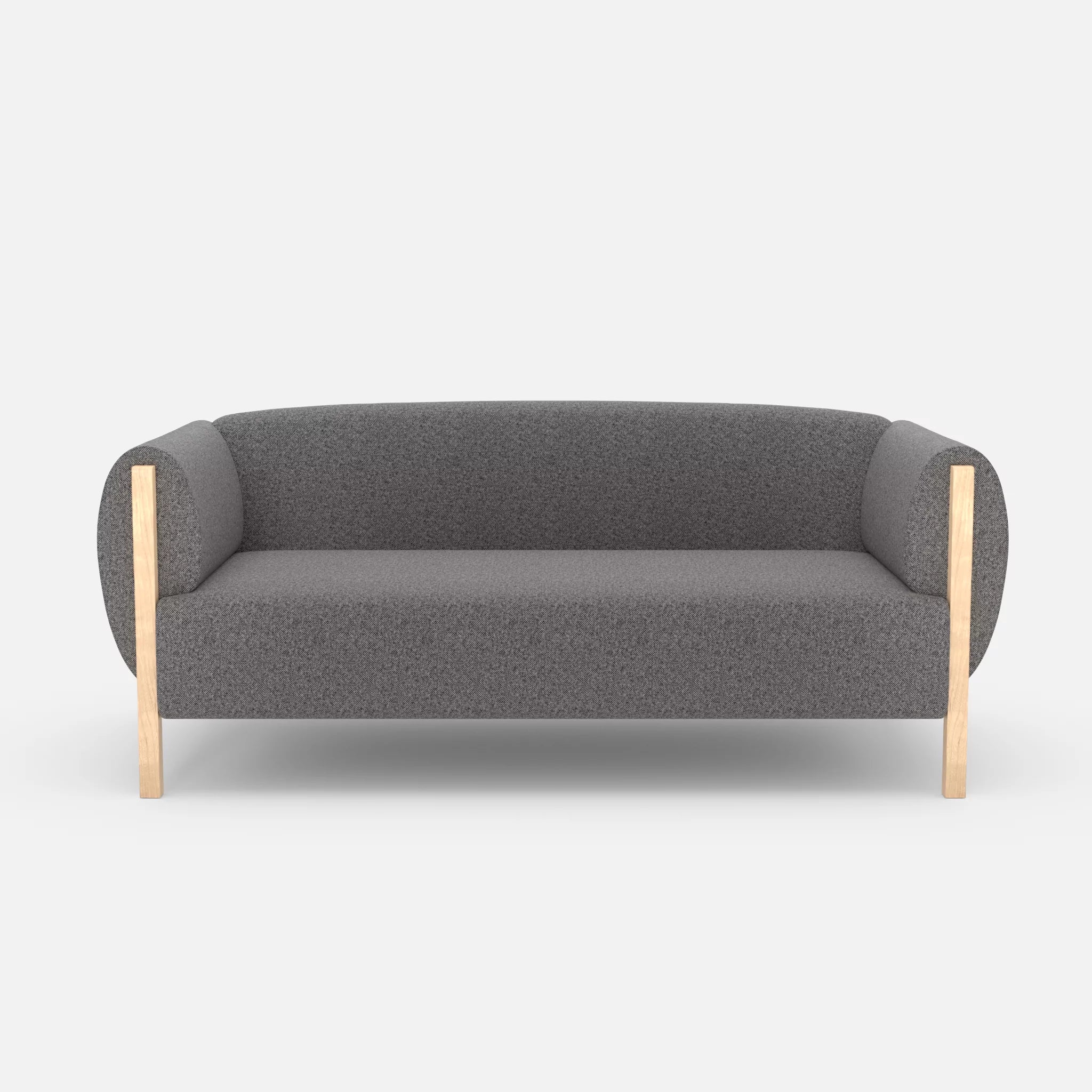 2 Sitzer Sofa Mallow celia0218 in Dunkelgrau von vorne