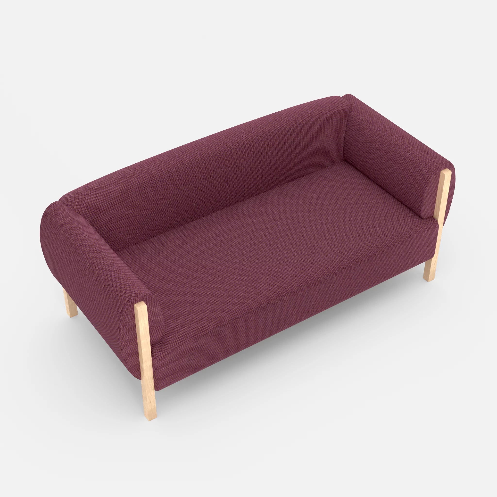 2 Sitzer Sofa Mallow credobreva in Violett von oben