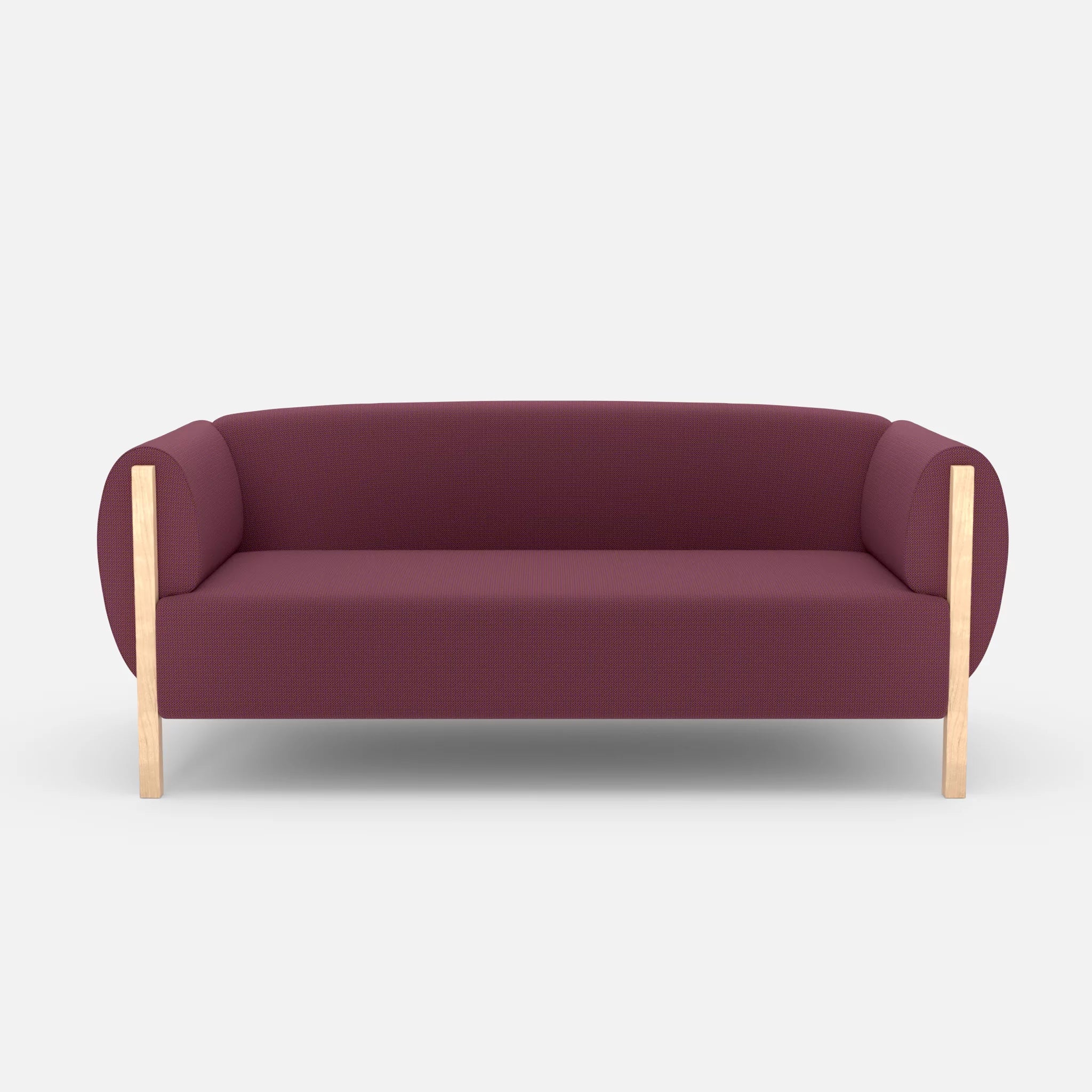 2 Sitzer Sofa Mallow credobreva in Violett von vorne