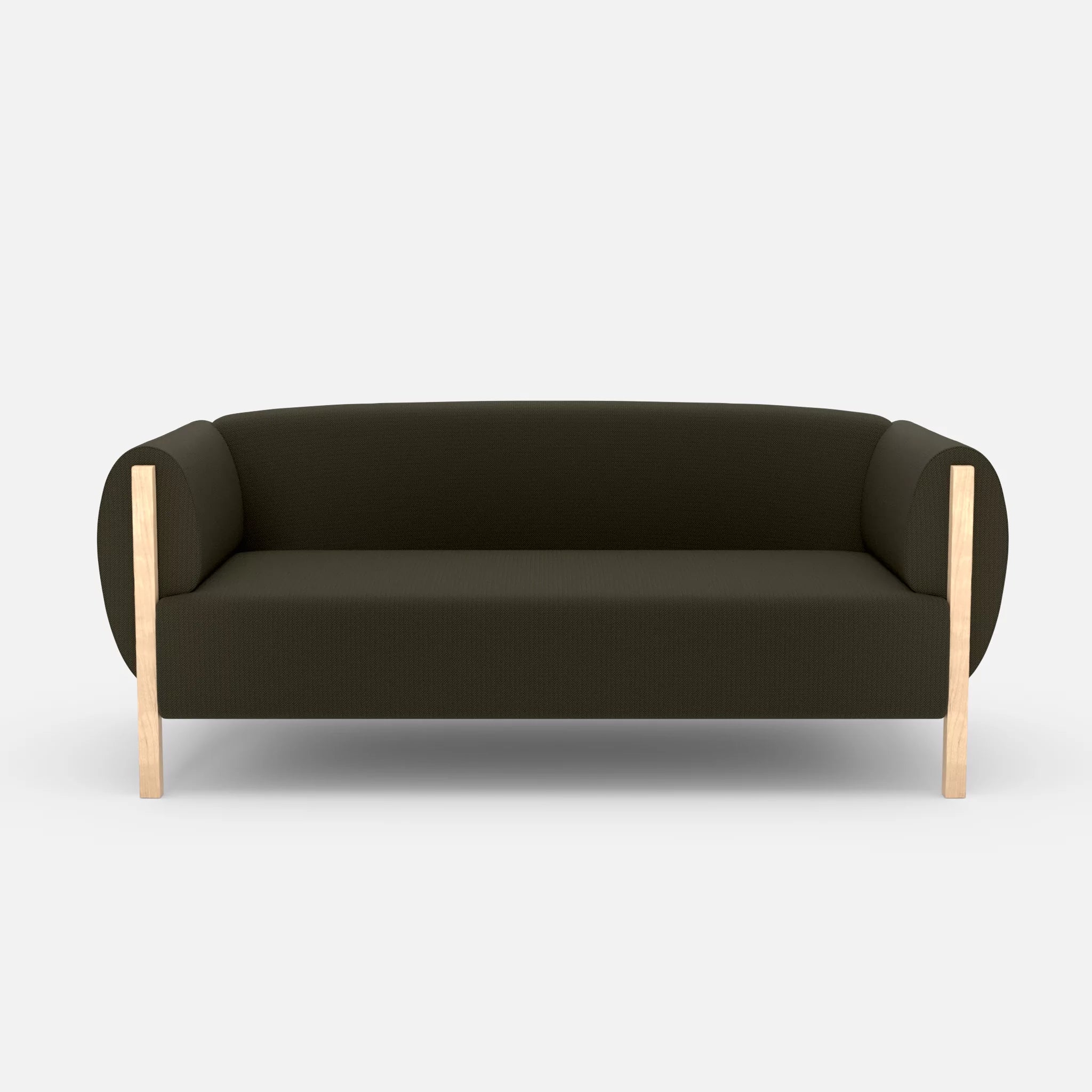 2 Sitzer Sofa Mallow credoforest in Dunkelgrün von vorne