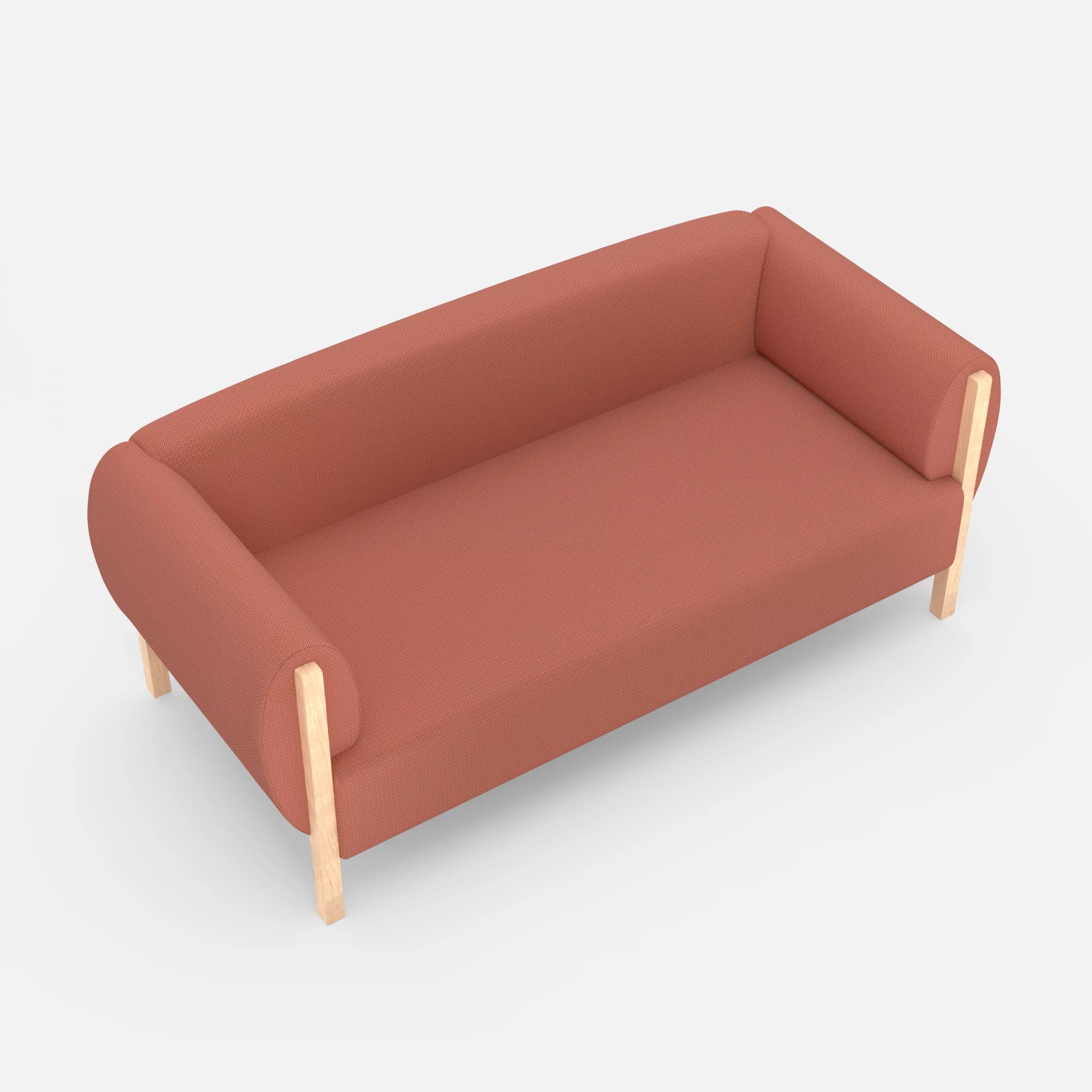 2 Sitzer Sofa Mallow credograpefruit in Coral von oben