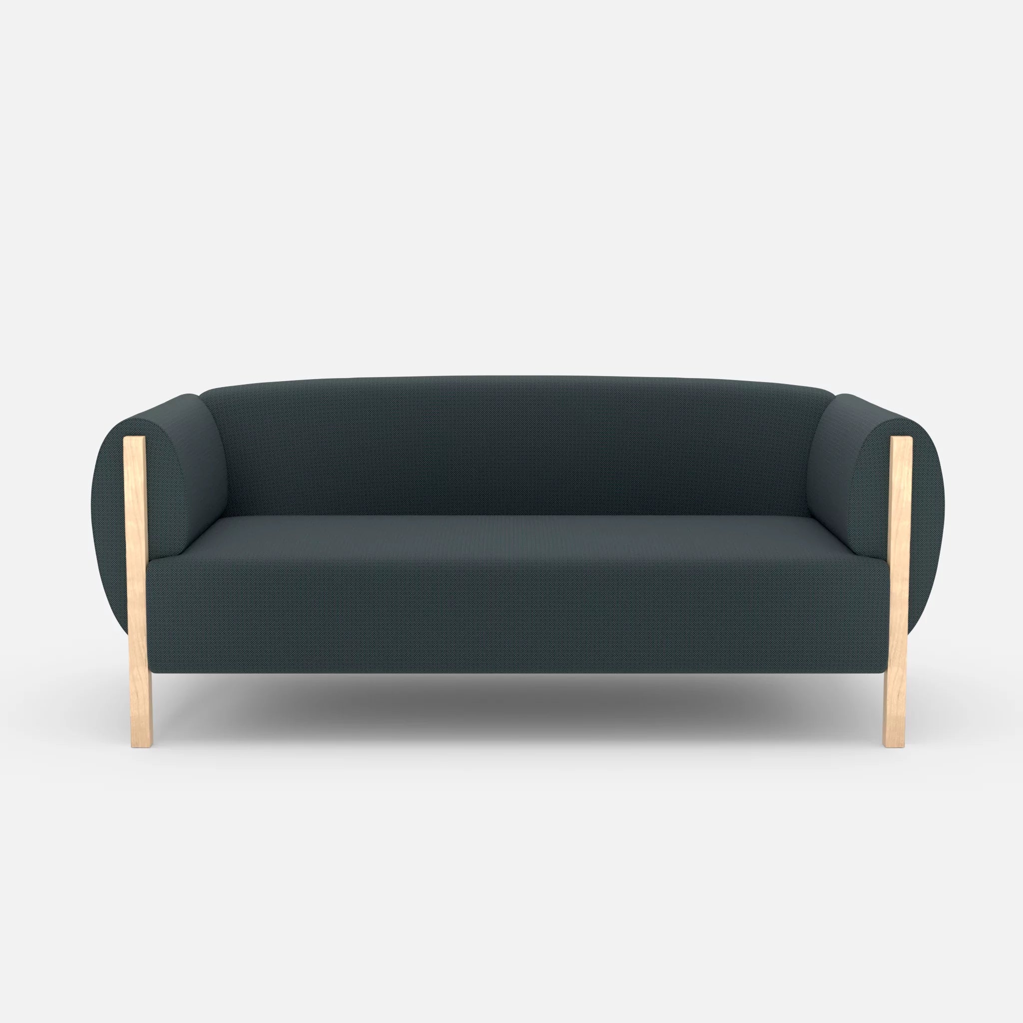 2 Sitzer Sofa Mallow credojaspis in Türkis von vorne