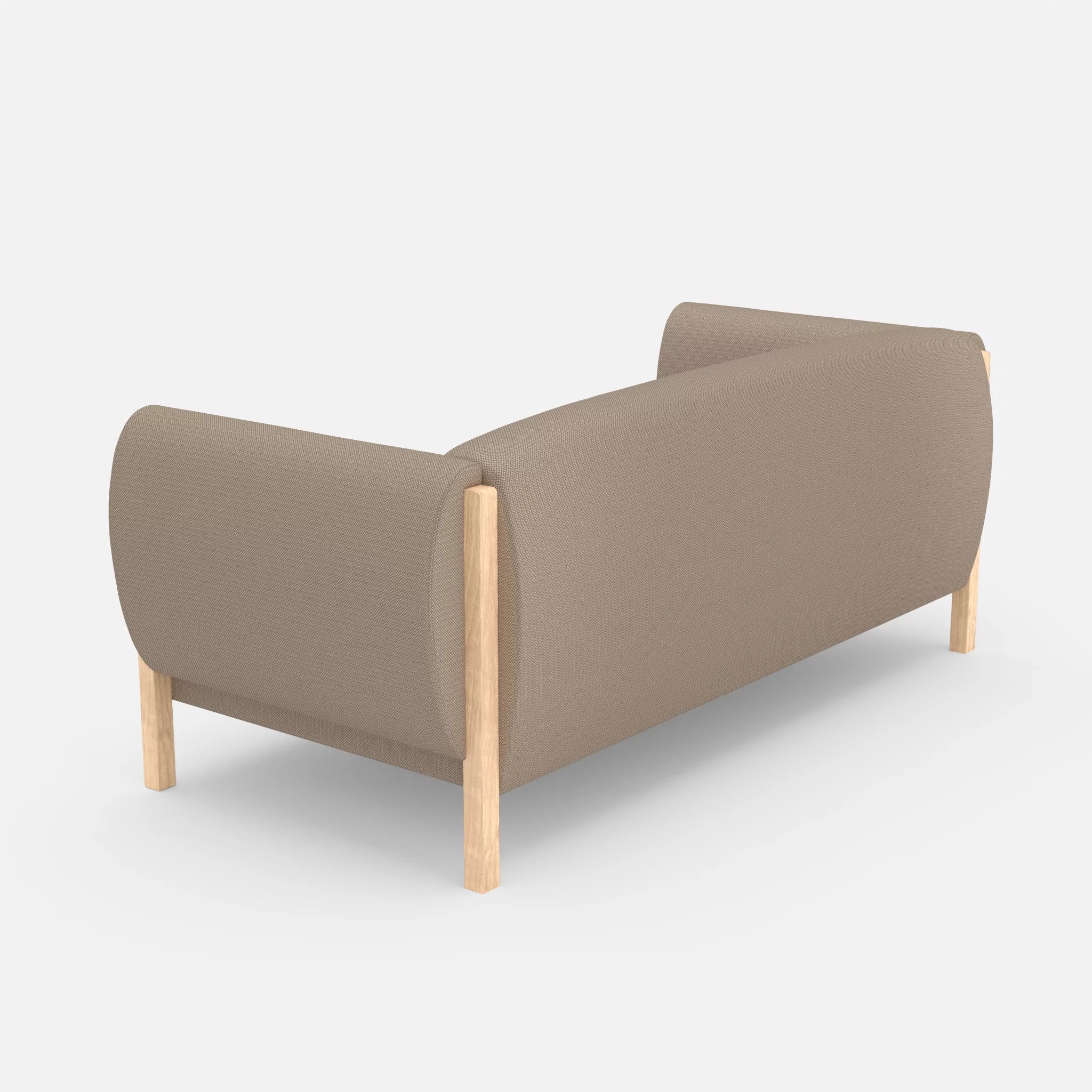 2 Sitzer Sofa Mallow credomacadamia in Beige von hinten