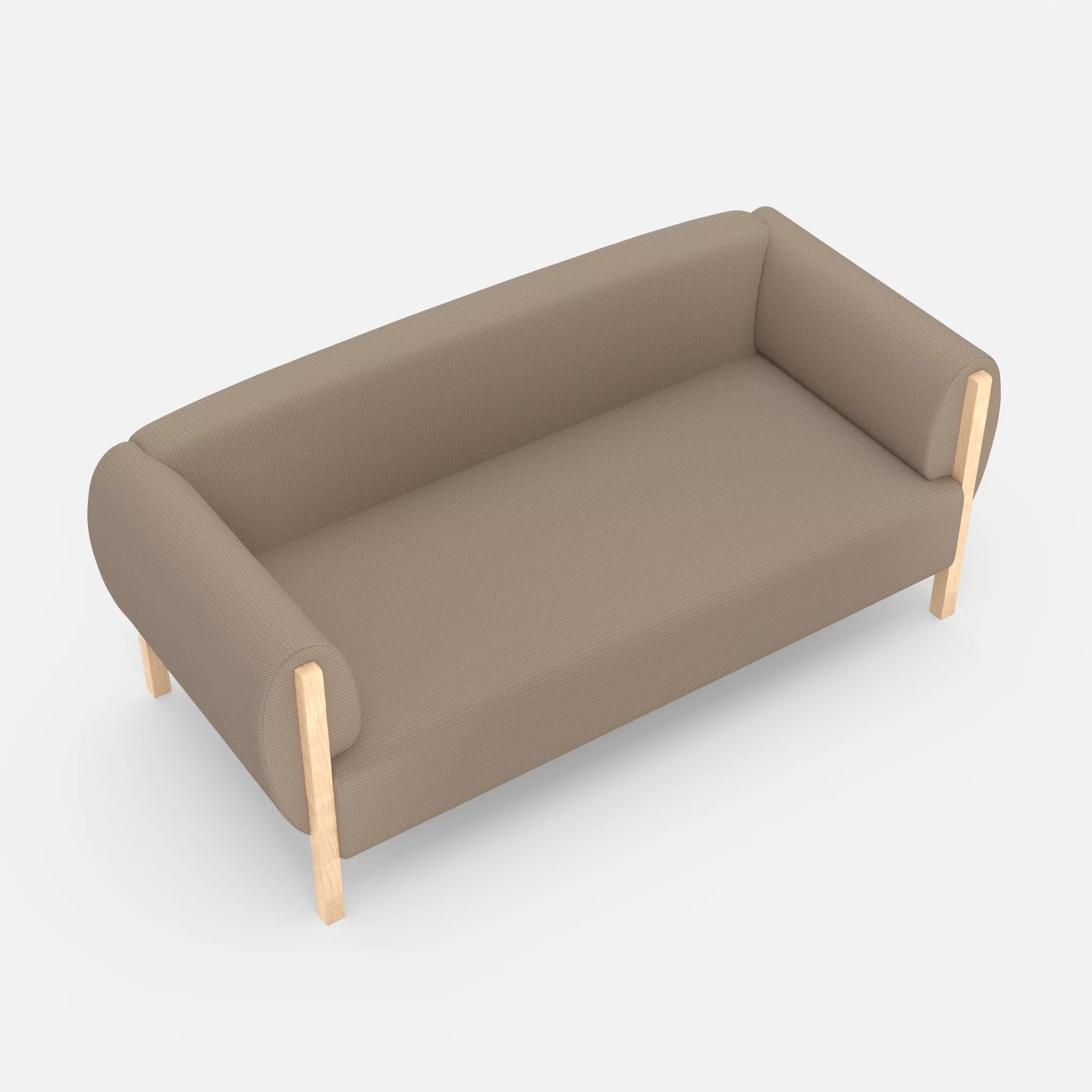 2 Sitzer Sofa Mallow credomacadamia in Beige von oben