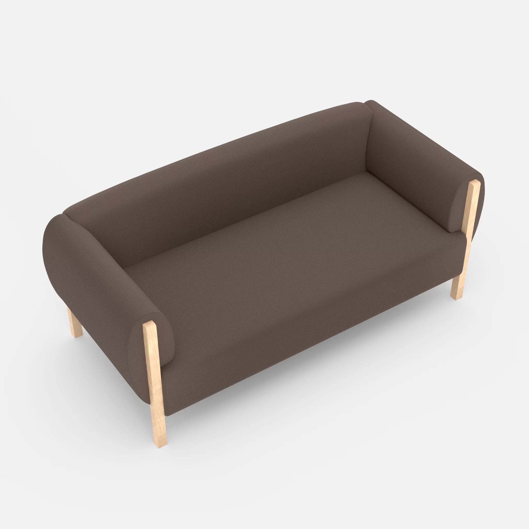 2 Sitzer Sofa Mallow credowalnut in Dunkelgrau von oben
