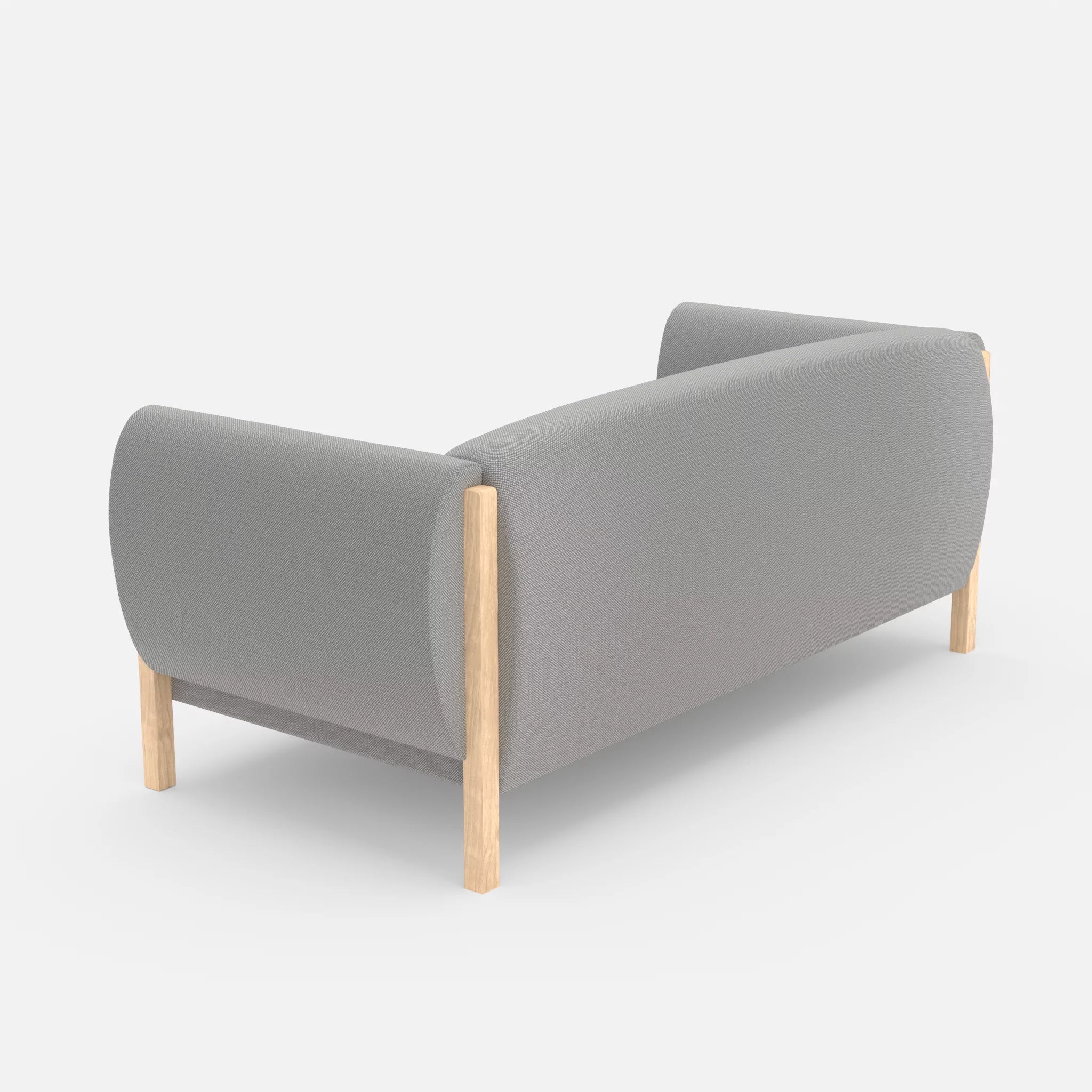 2 Sitzer Sofa Mallow credozinn in Mittelgrau von hinten