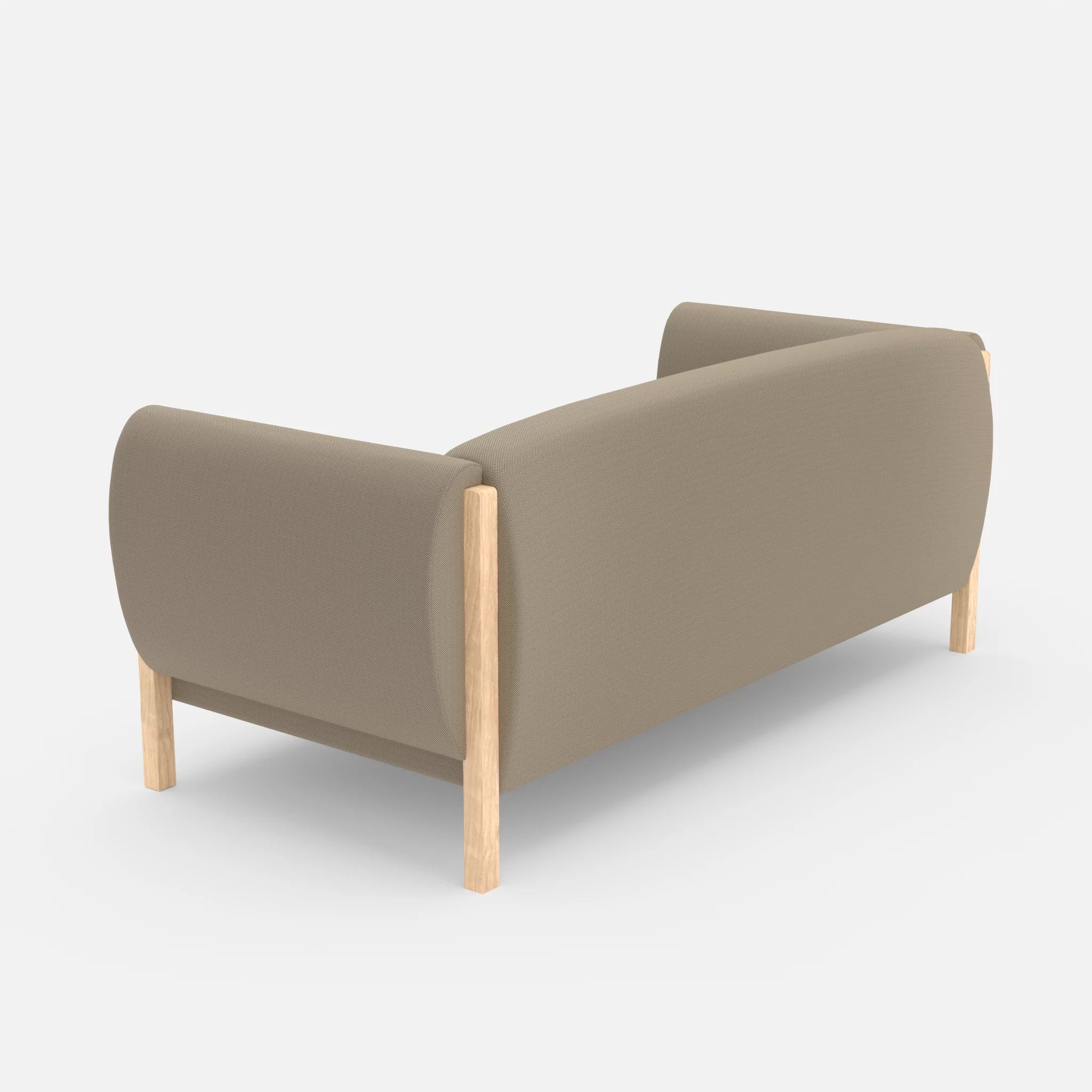 2 Sitzer Sofa Mallow radio1510 in Beige von hinten