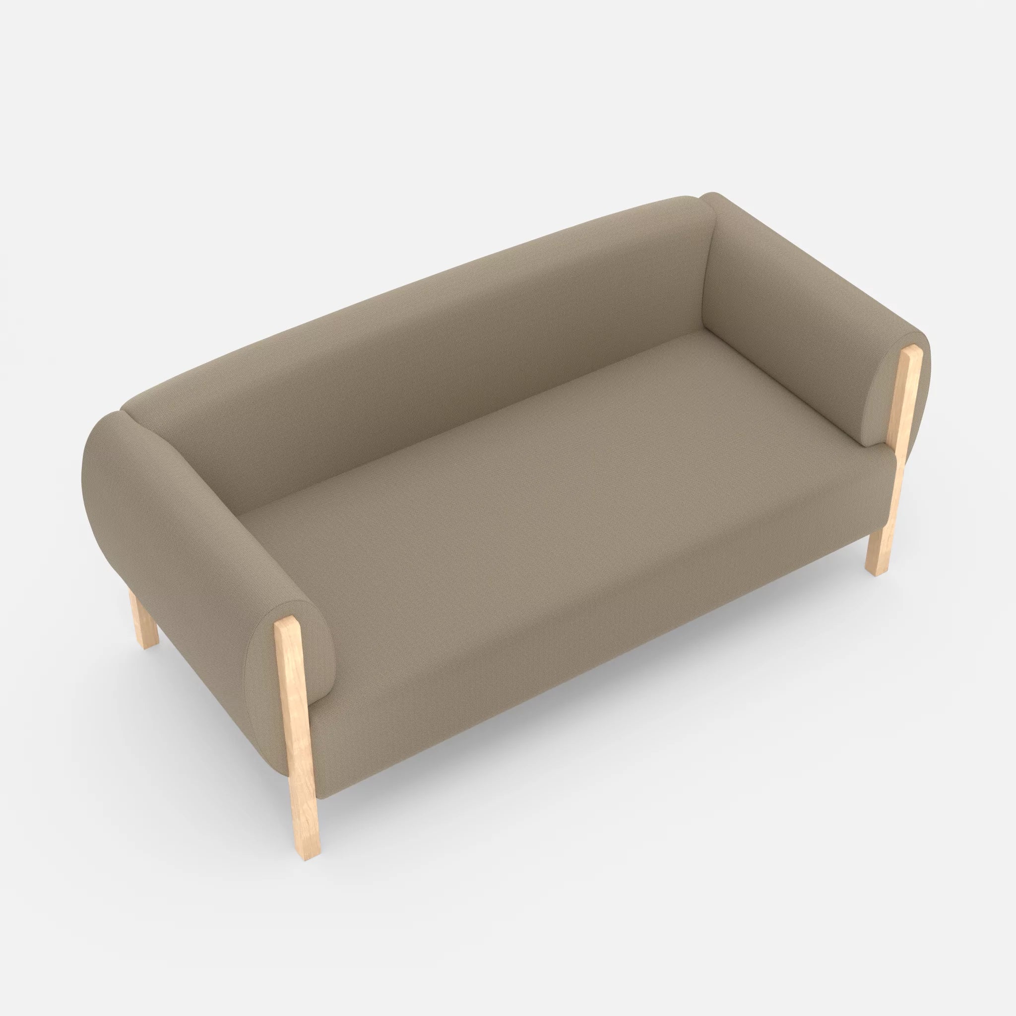 2 Sitzer Sofa Mallow radio1510 in Beige von oben