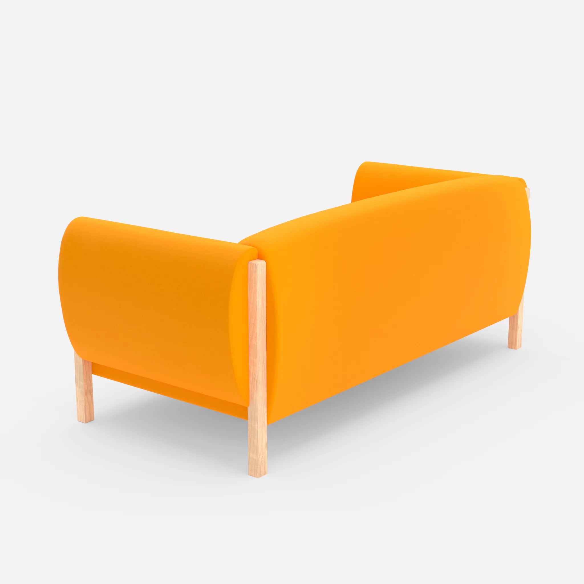 2 Sitzer Sofa Mallow radio3008 in Gelb von hinten