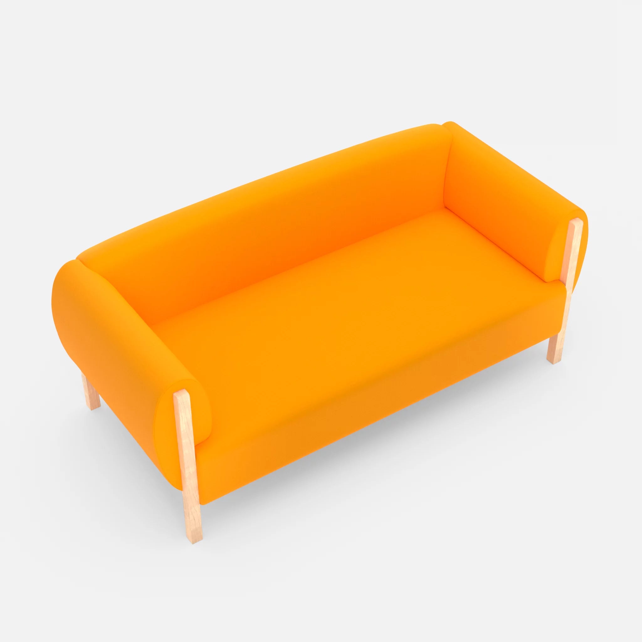 2 Sitzer Sofa Mallow radio3008 in Gelb von oben