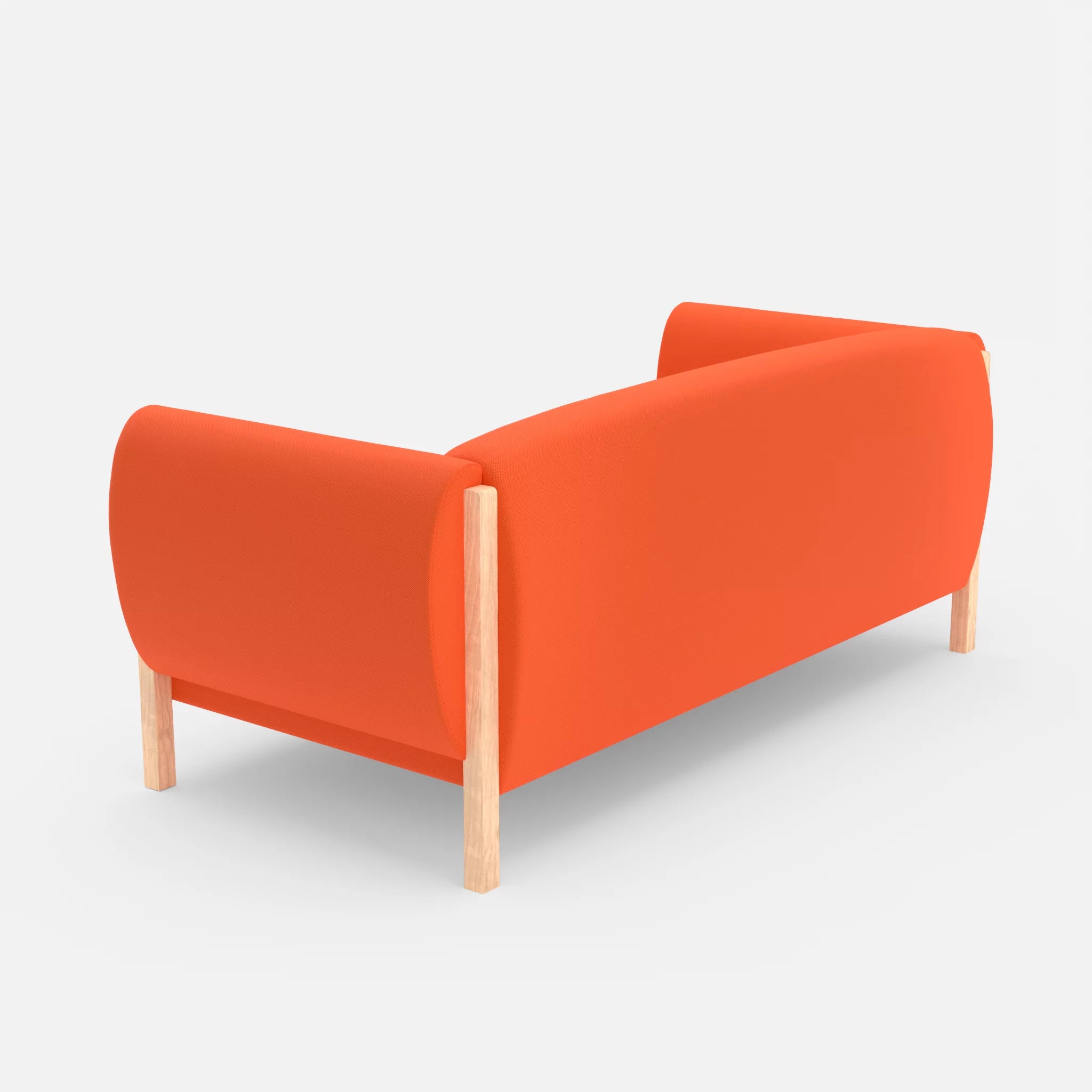 2 Sitzer Sofa Mallow radio3094 in Orange von hinten