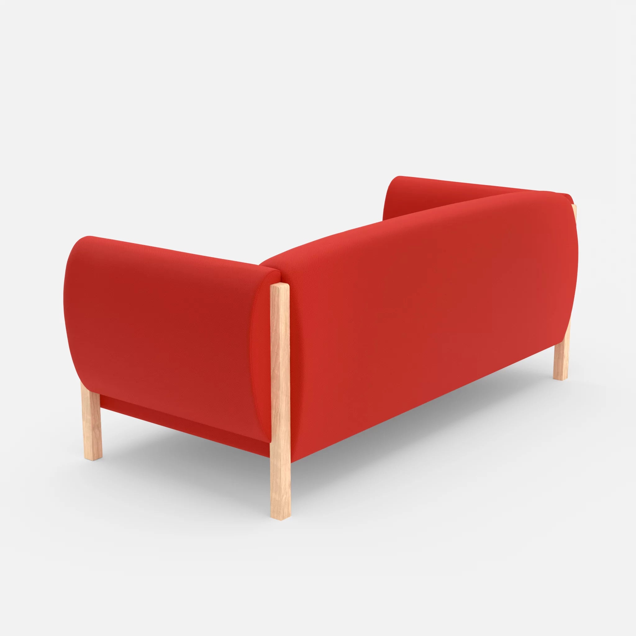 2 Sitzer Sofa Mallow radio4028 in Rot von hinten