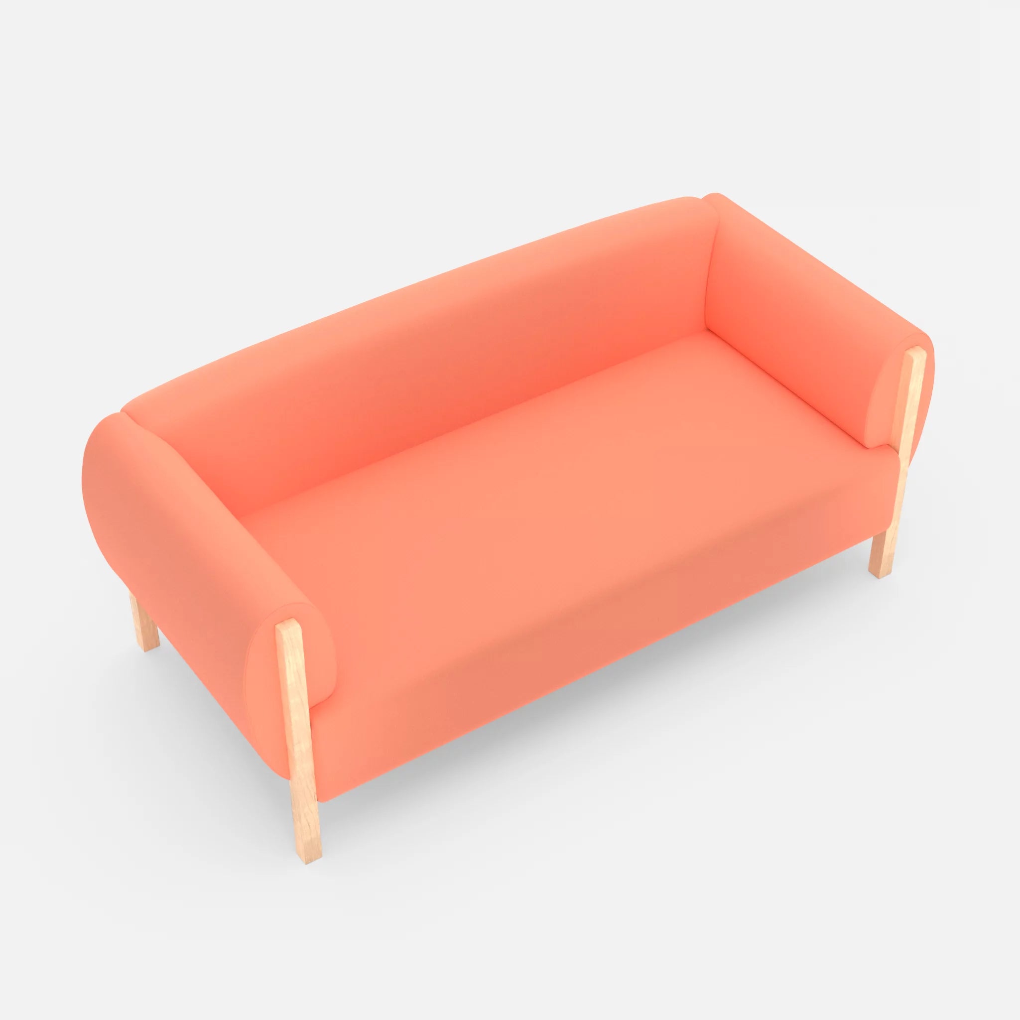 2 Sitzer Sofa Mallow radio4046 in Coral von oben