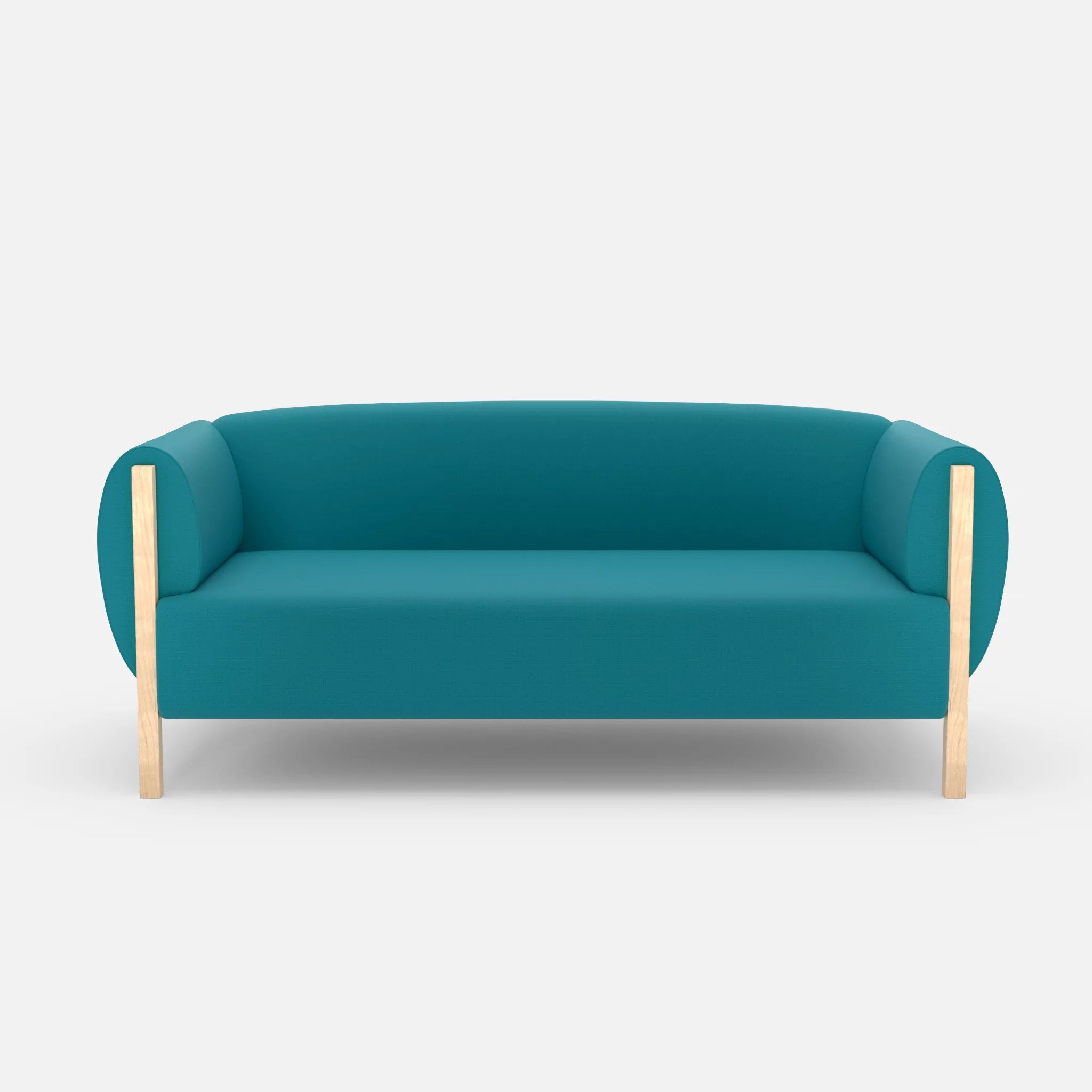 2 Sitzer Sofa Mallow radio6015 in Türkis von vorne