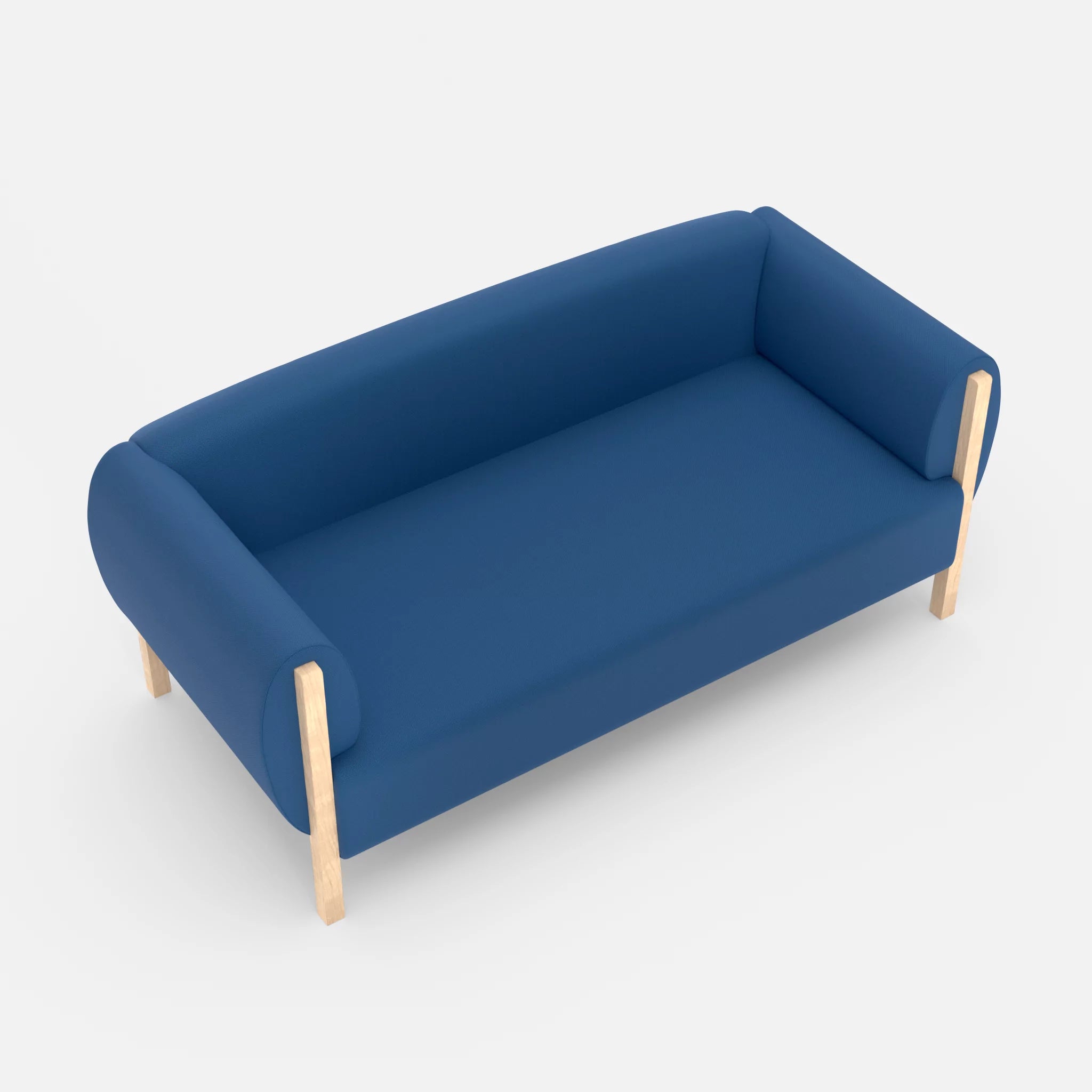2 Sitzer Sofa Mallow radio6512 in Dunkelblau von oben