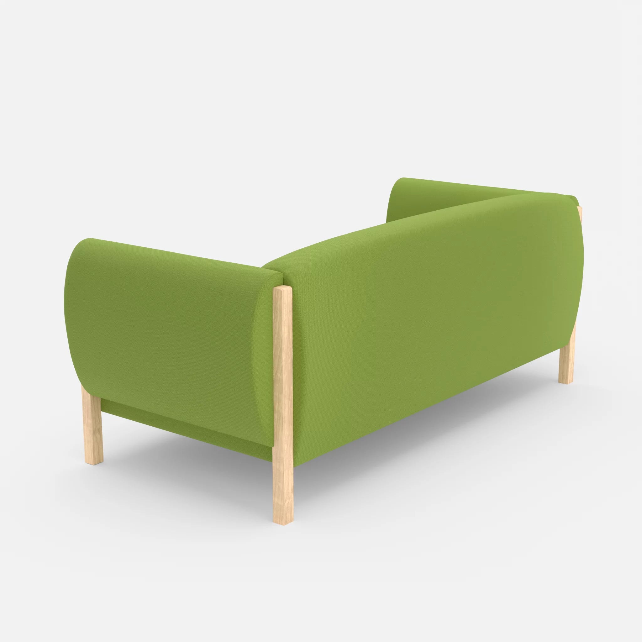 2 Sitzer Sofa Mallow radio7041 in Hellgrün von hinten