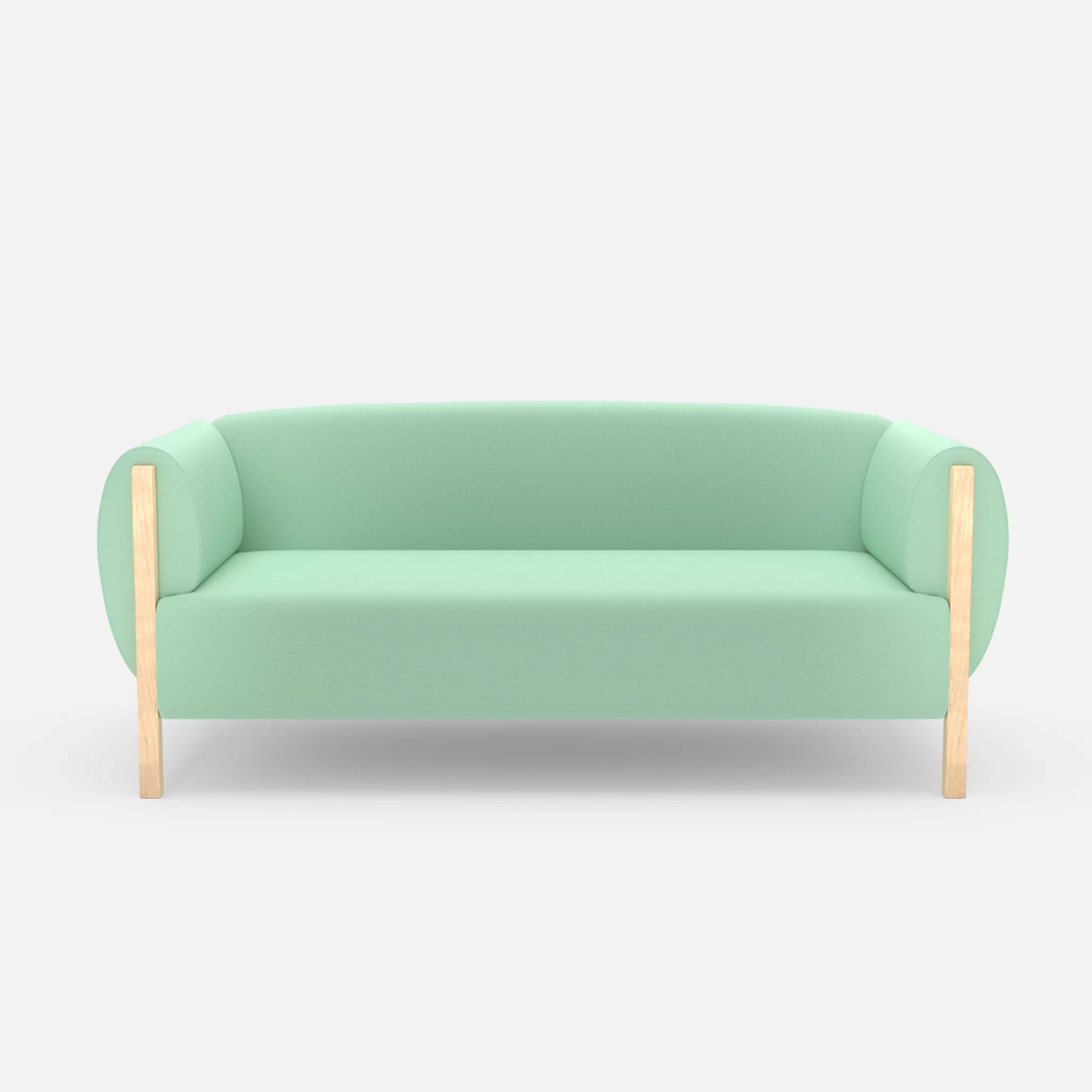 2 Sitzer Sofa Mallow radio7045 in Hellblau von vorne