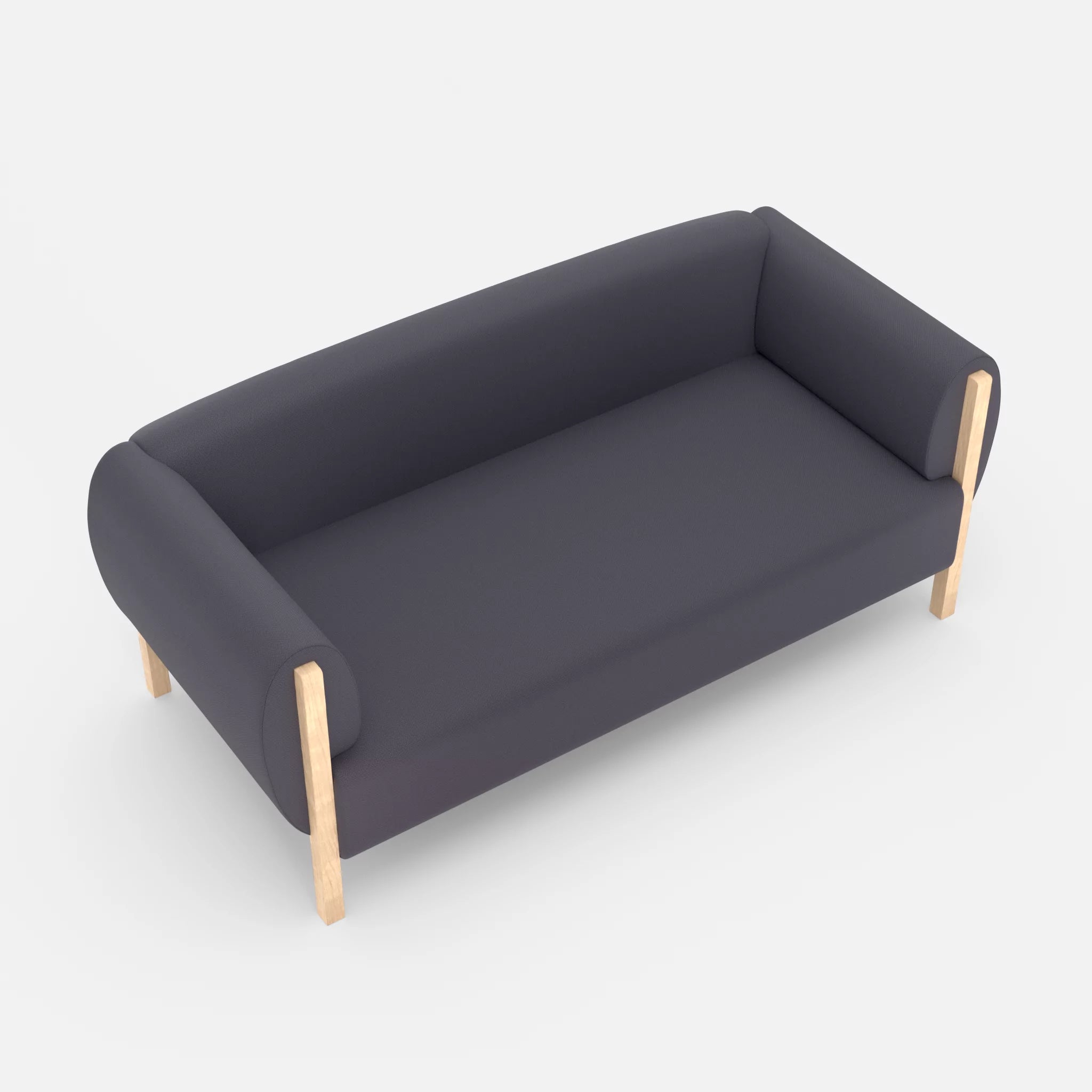 2 Sitzer Sofa Mallow radio8517 in Anthrazit von oben