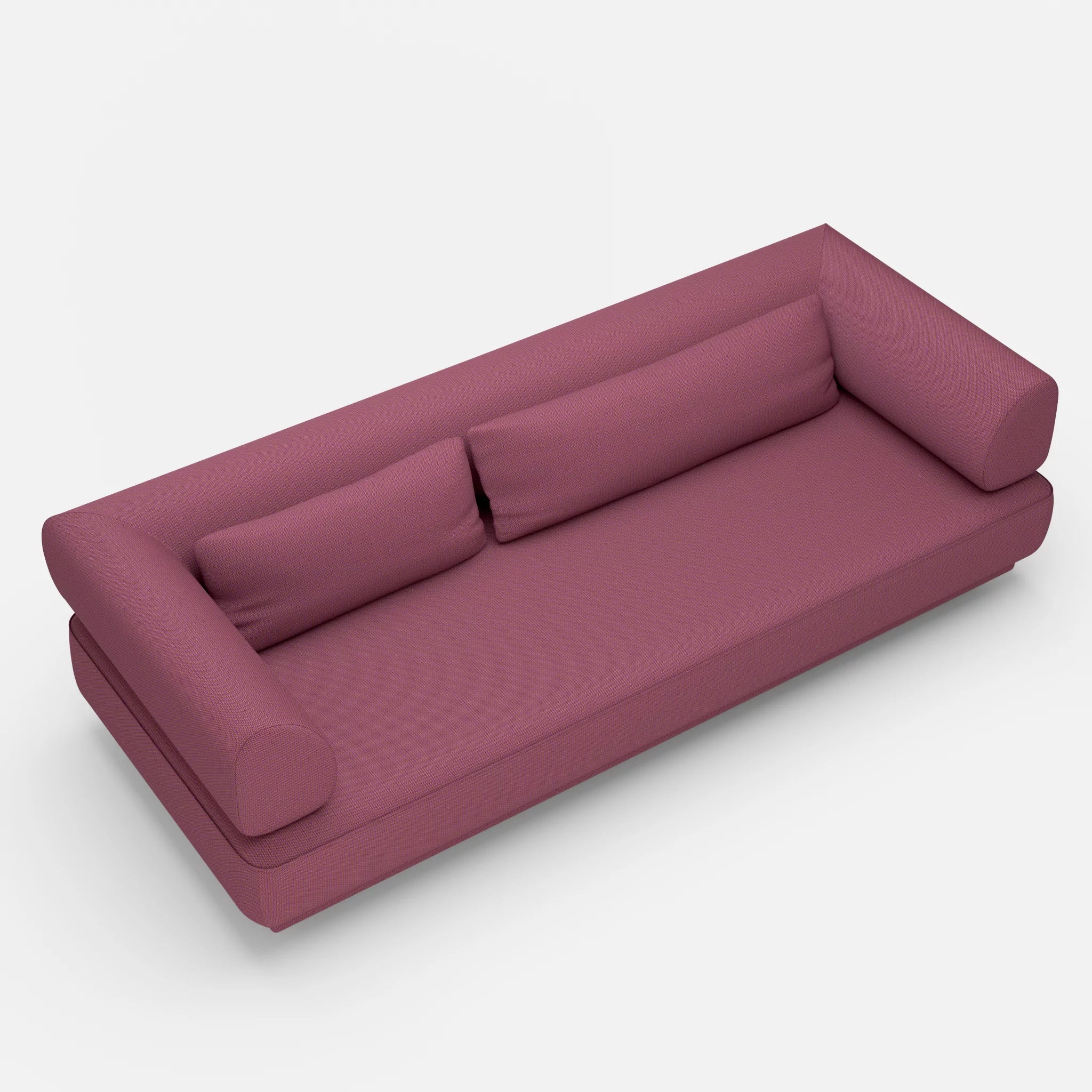 3 Sitzer Lounge Sofa Gordo credobreva in Violett von oben