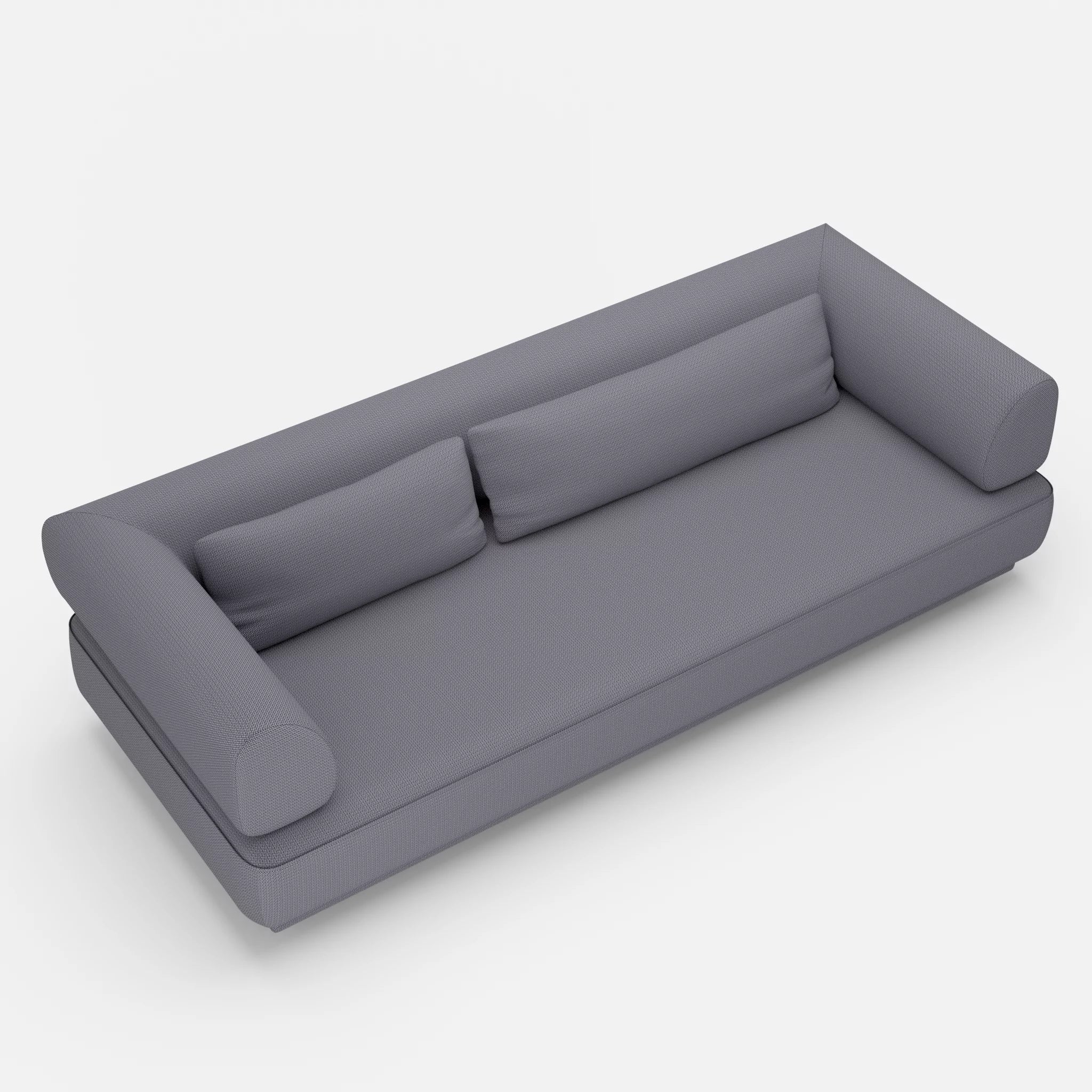 3 Sitzer Lounge Sofa Gordo credocarbon in Dunkelgrau von oben