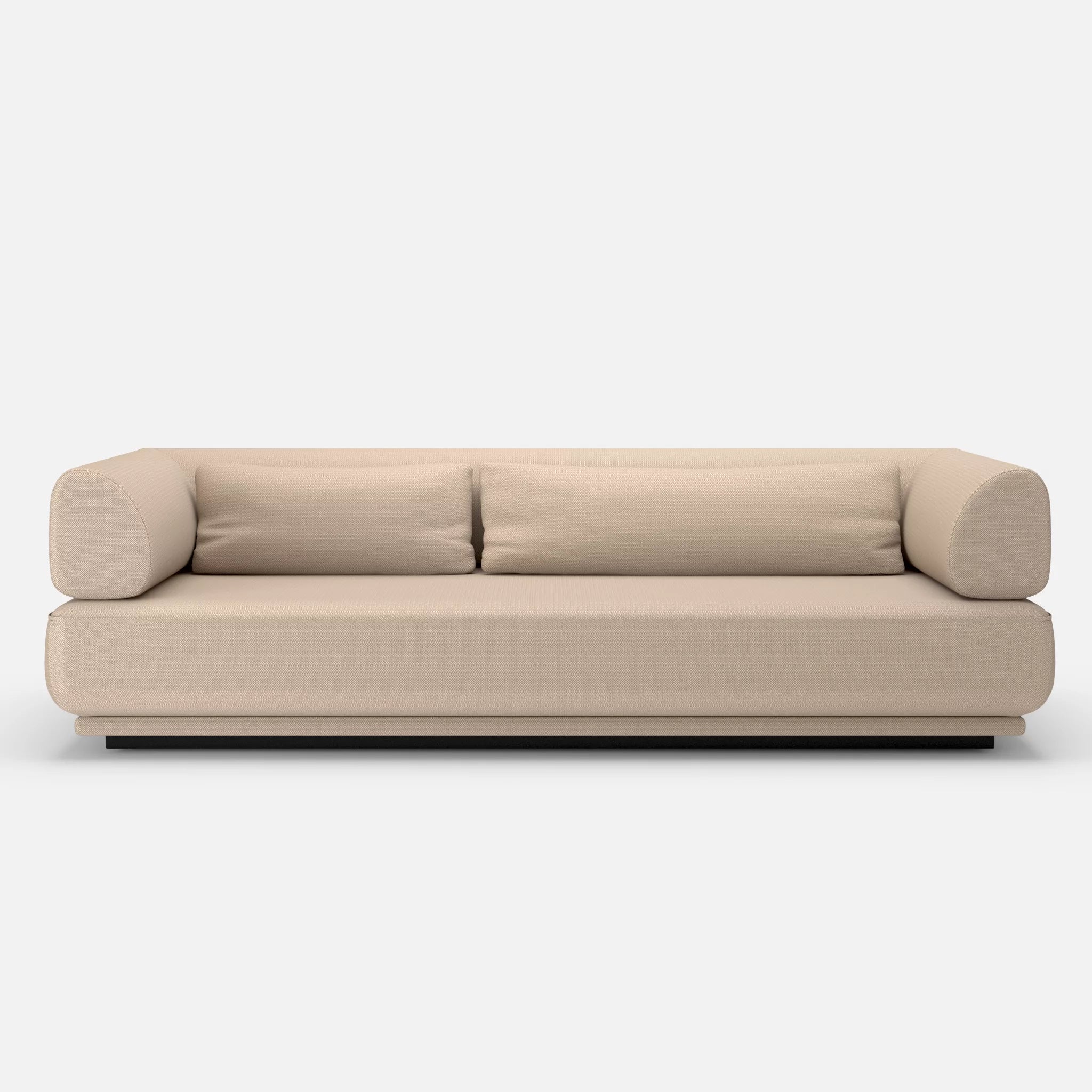 3 Sitzer Lounge Sofa Gordo credomacadamia in Beige von vorne